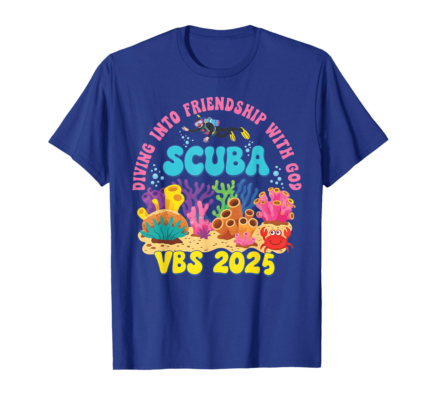 Diving Into Friendship With God Beach Scuba VBS 2025 T-Shirt