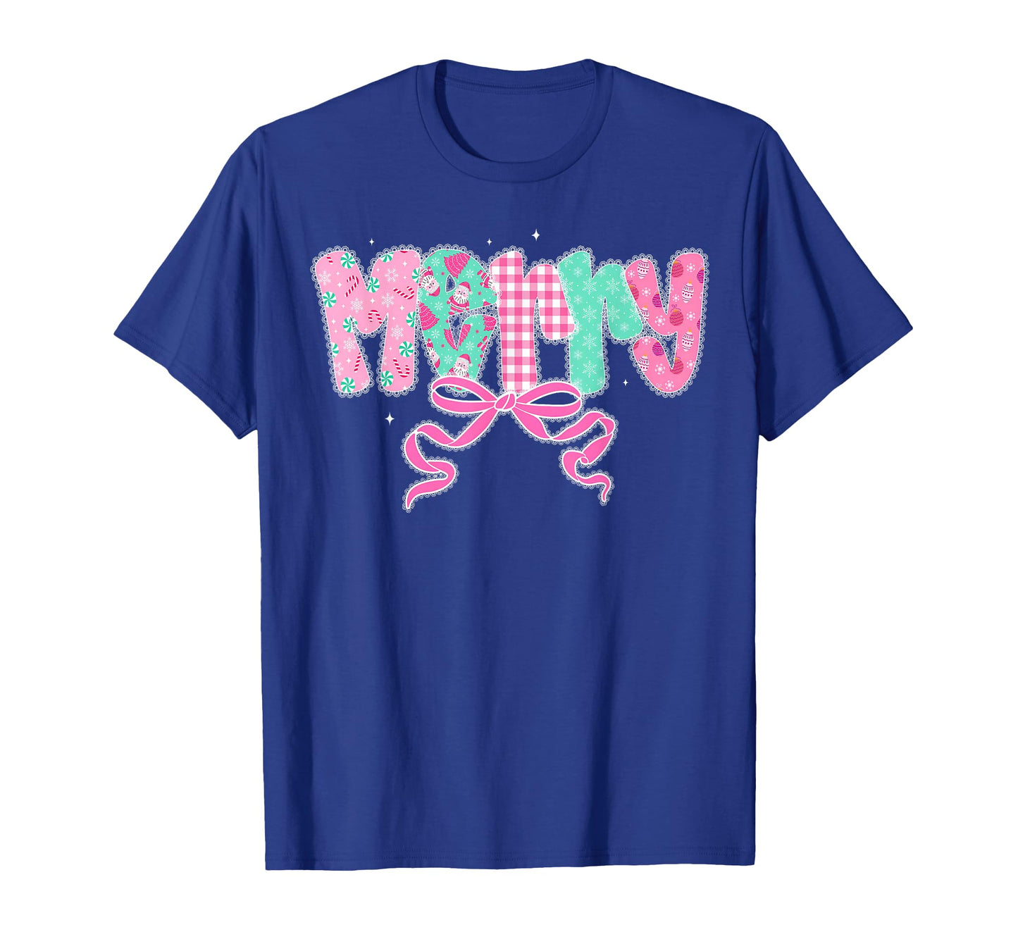 Coquette Bow Merry Christmas Xmas Family Pajamas Holiday T-Shirt