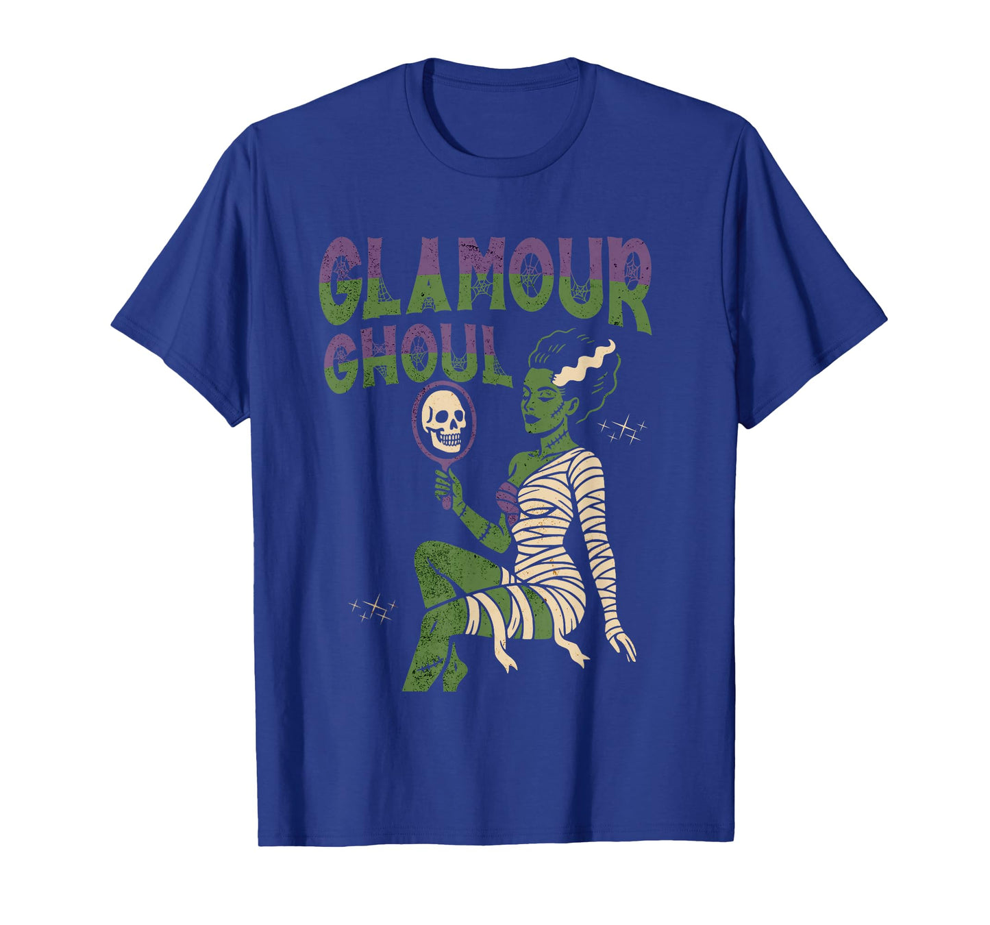 Glamour Ghoul Womens Halloween Bride Frankenstein Vintage T-Shirt