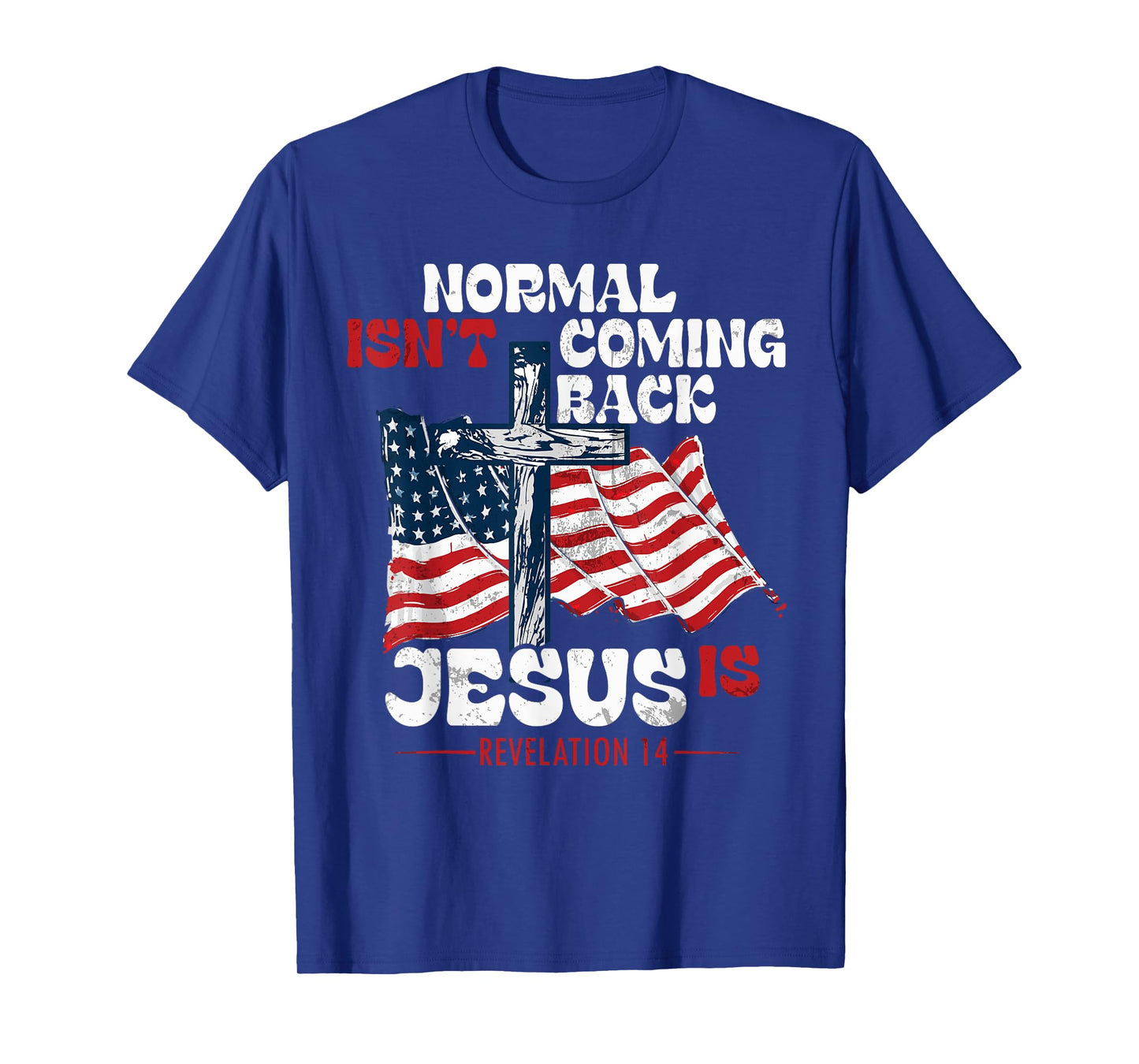 Modern Tees Plus Normal Is not Coming Back Jesus Is Jesus Is Coming Back T-Shirt, Small