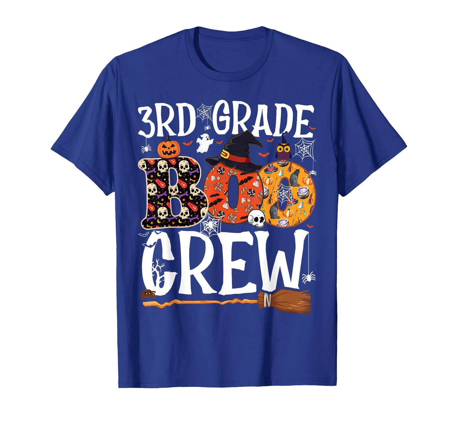 3rd Grade Boo Crew Cute Ghost Halloween Teacher Kids T-Shirt