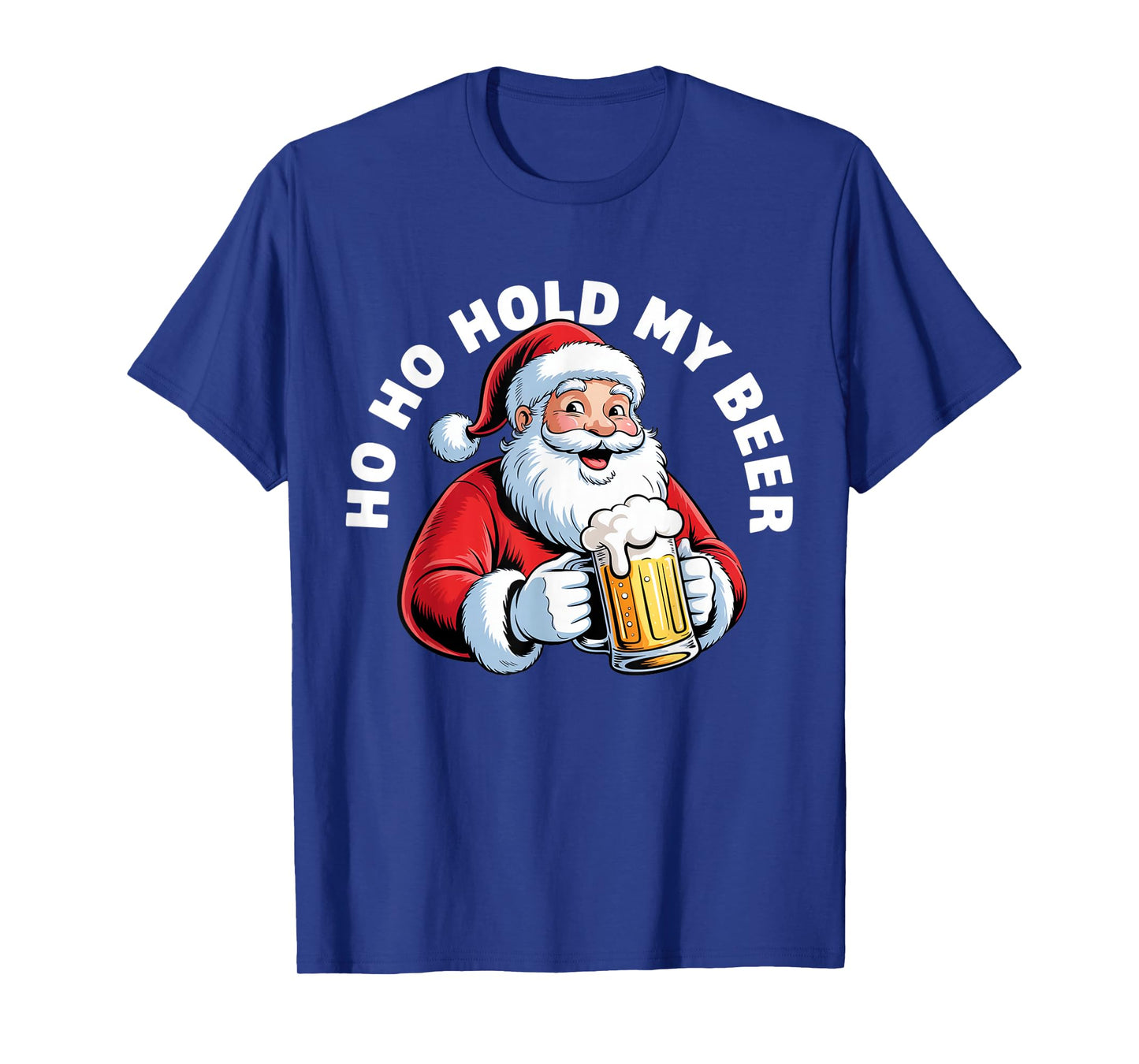Ho Ho Hold My Beer Christmas Drinking Santa Gifts T-Shirt