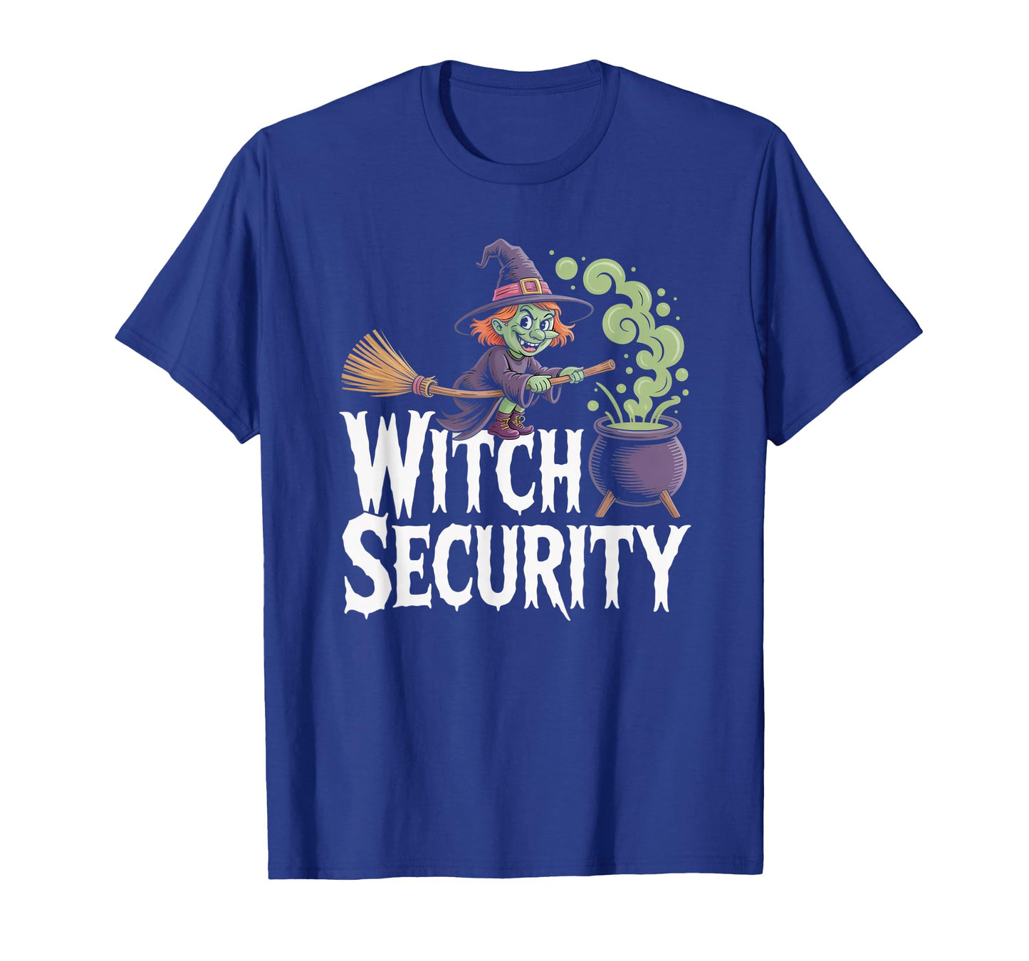 Witch Security Funny Halloween Costume Dad Mom Group T-Shirt