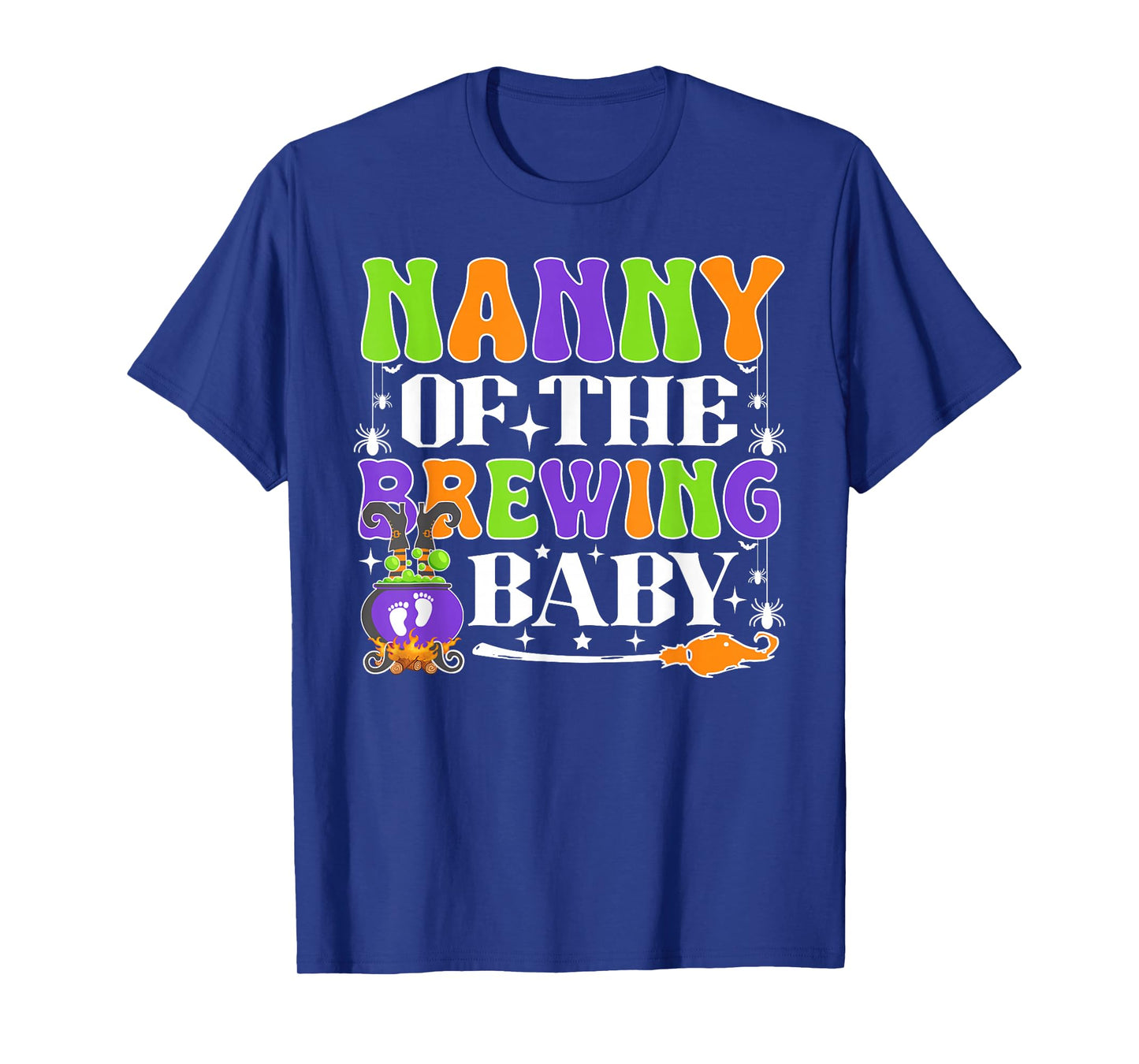 Nanny of The Brewing Baby Halloween Witch Baby Shower T-Shirt