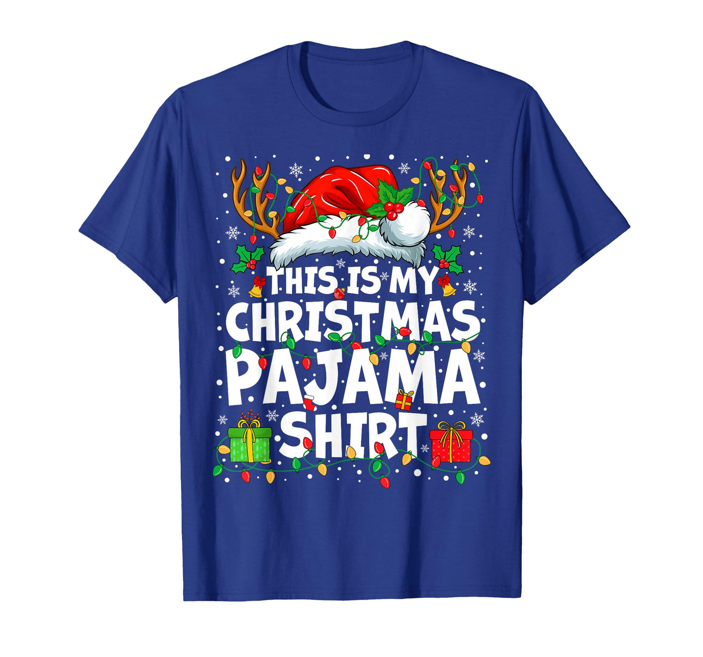 This is My Christmas Pajama Shirt Funny Xmas PJs Men Women T-Shirt