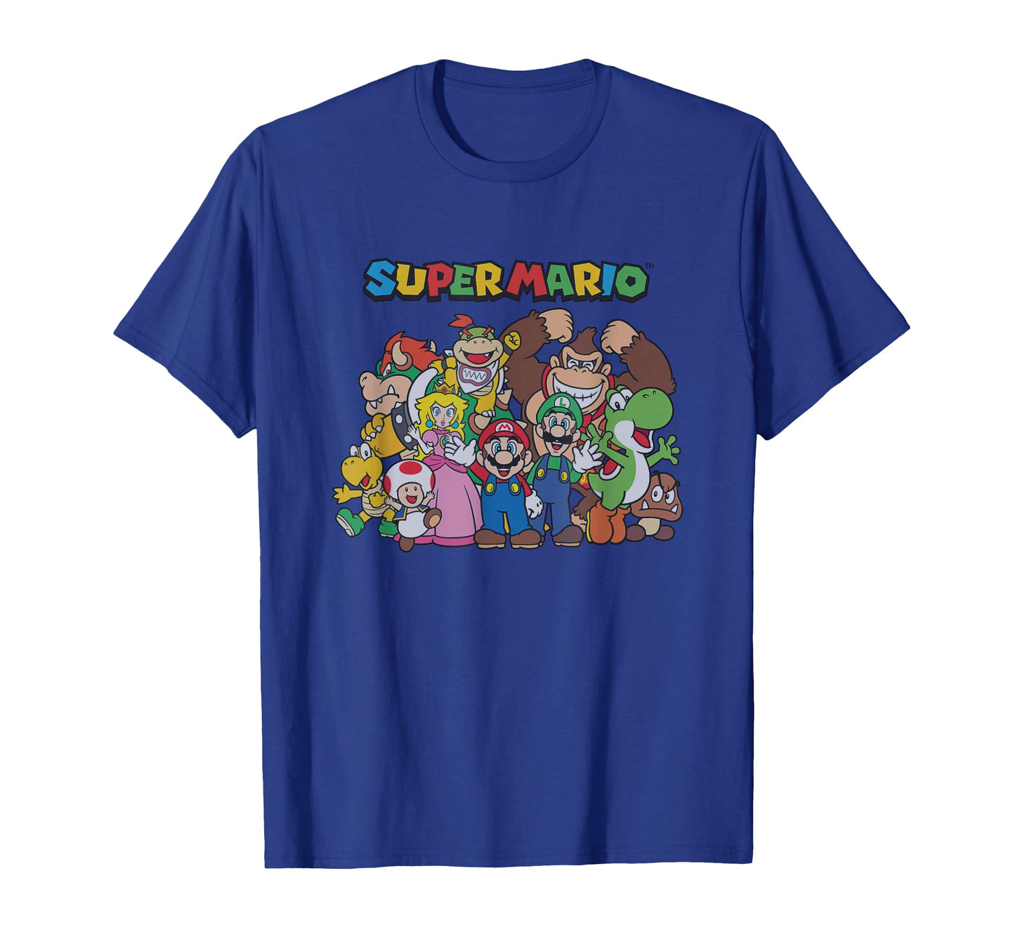 Super Mario Classic Character Line Up Group Shot T-Shirt