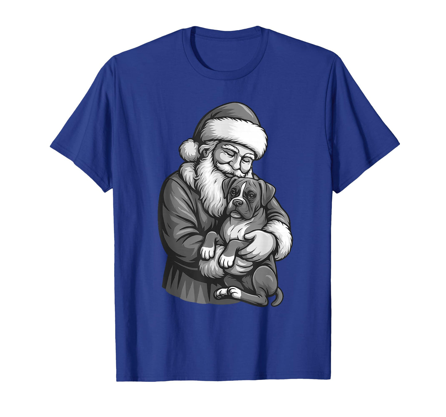 Boxer Dog Santa Claus Christmas Dog Lover T-Shirt