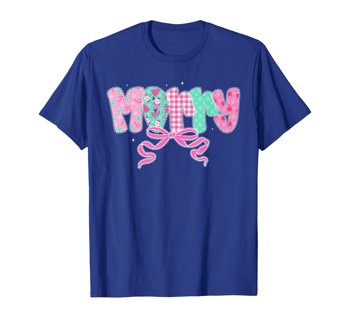 Preppy Coquette Merry Bow Vintage Retro Christmas T-Shirt