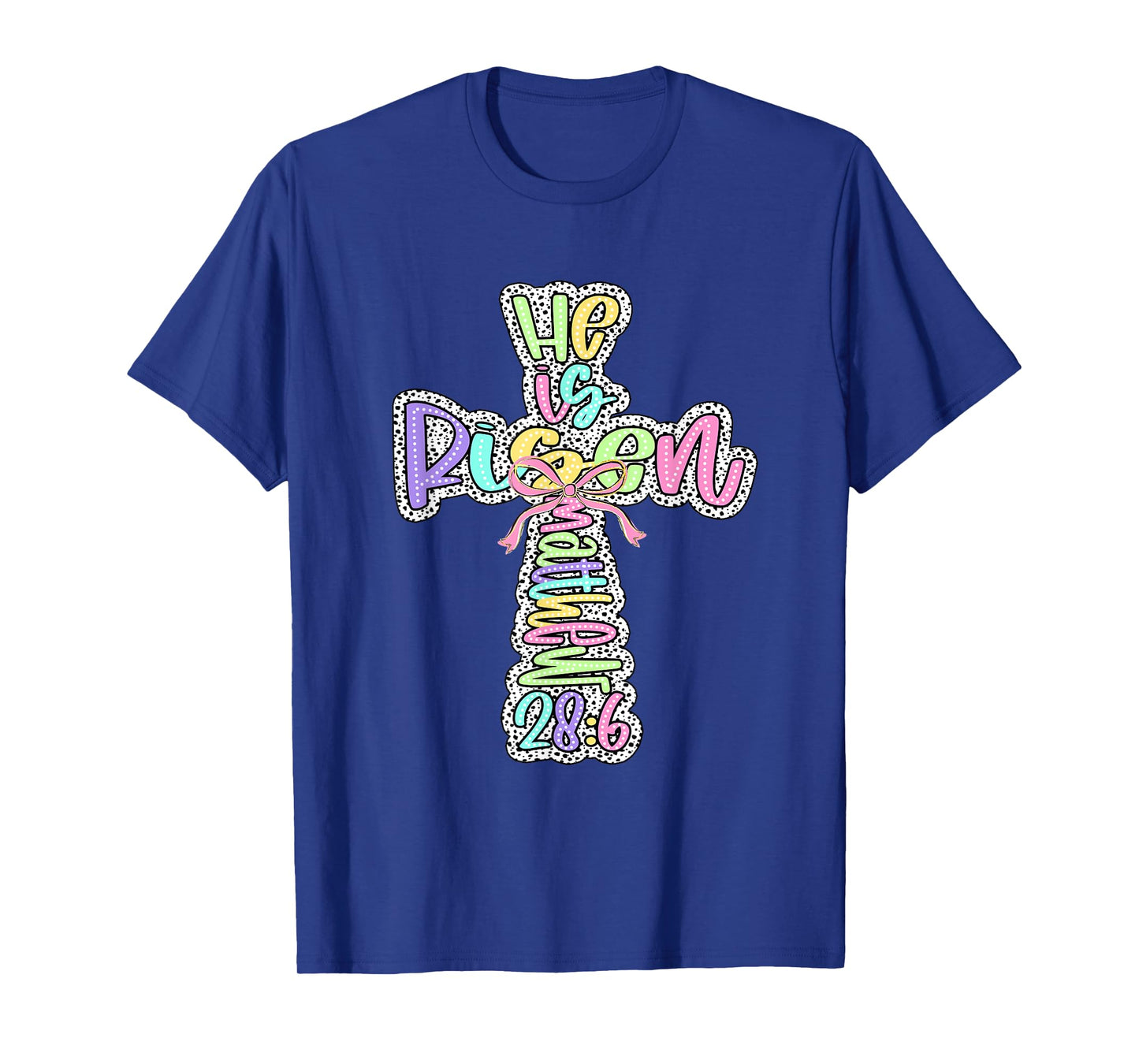 Retro He Is Risen Cross Easter Resurrection Jesus Christian T-Shirt