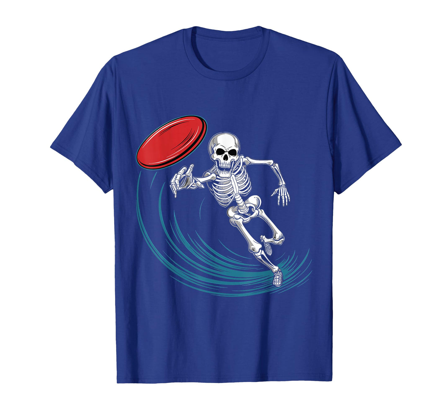 Disc Golfing Skeleton Halloween Men Boys Disc Golf Halloween T-Shirt