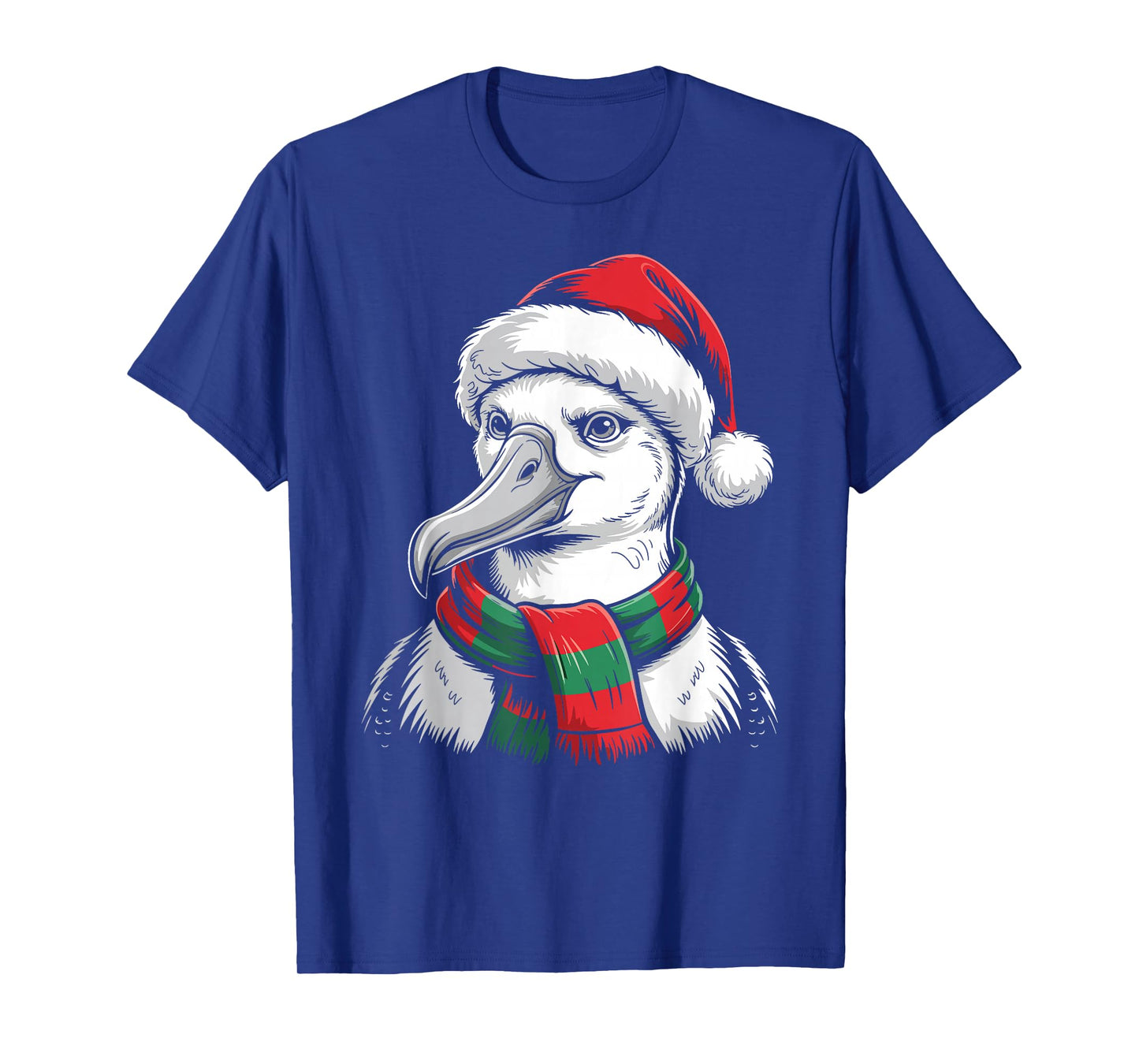 Albatross Xmas Santa Hat Scarf Christmas Costume T-Shirt
