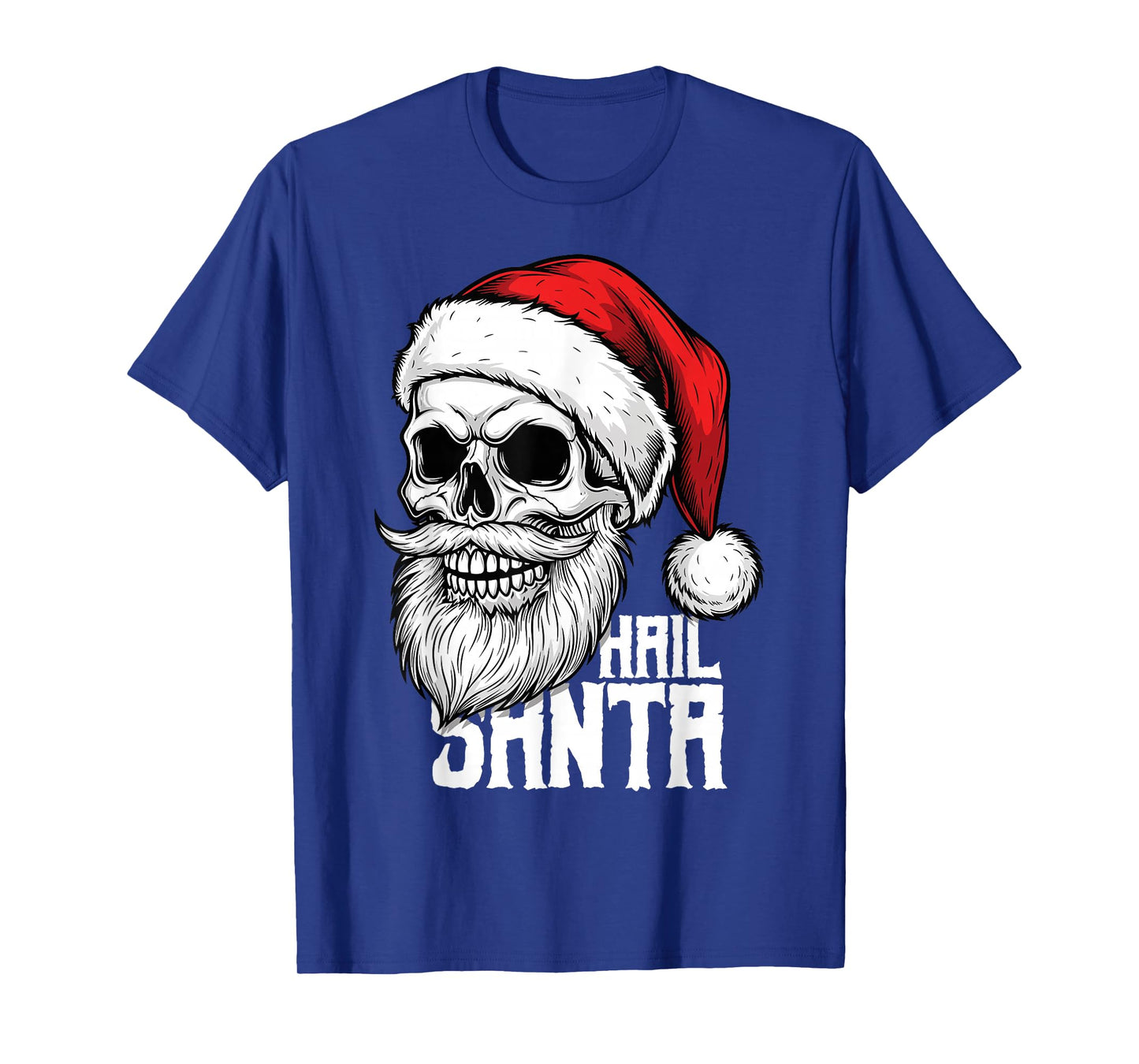 Hail Santa Pagan Happy Solstice Skeleton Gothic Christmas T-Shirt