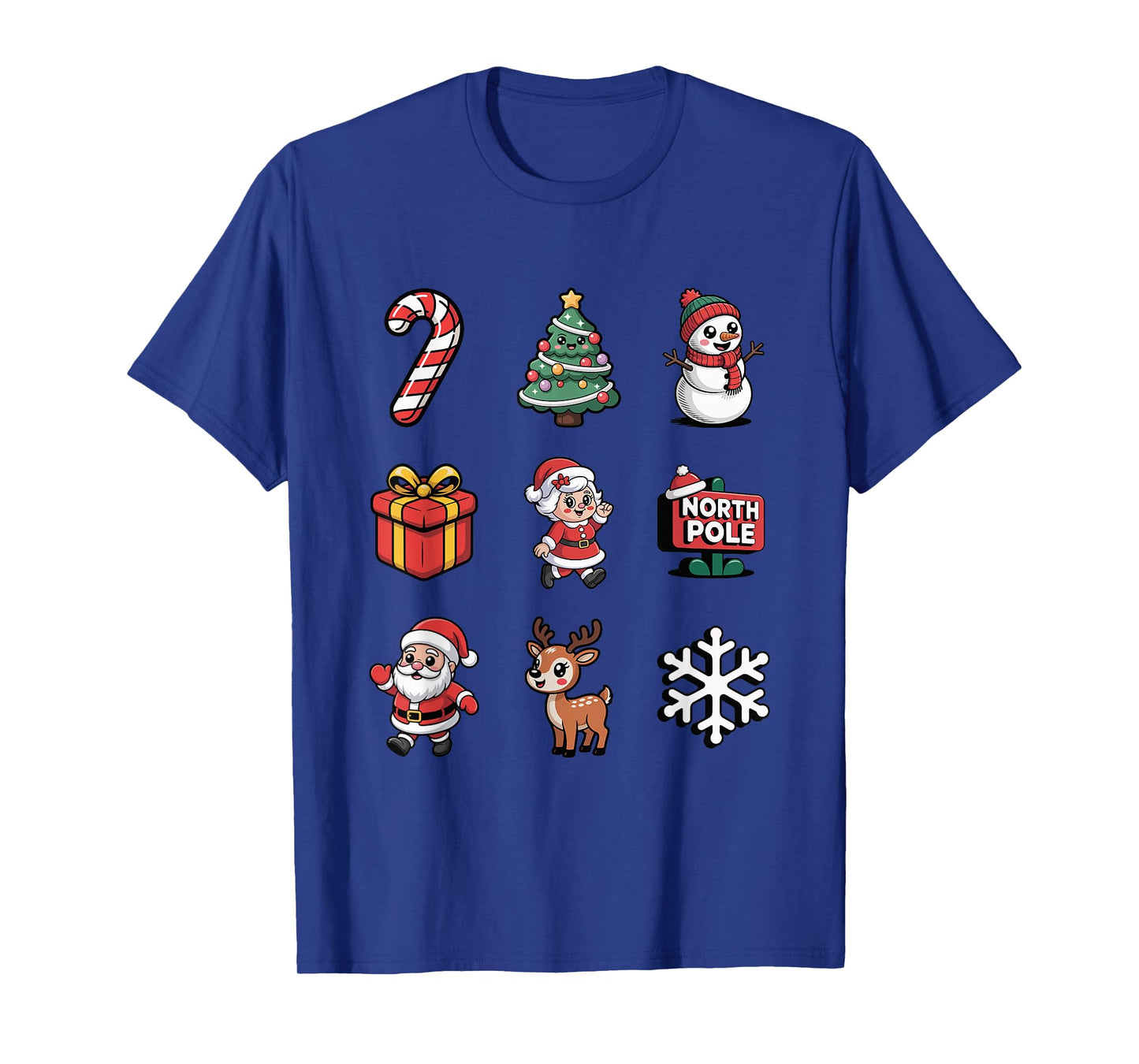 Fun Elf Santa Gingerbread Snowman Holiday T-Shirt