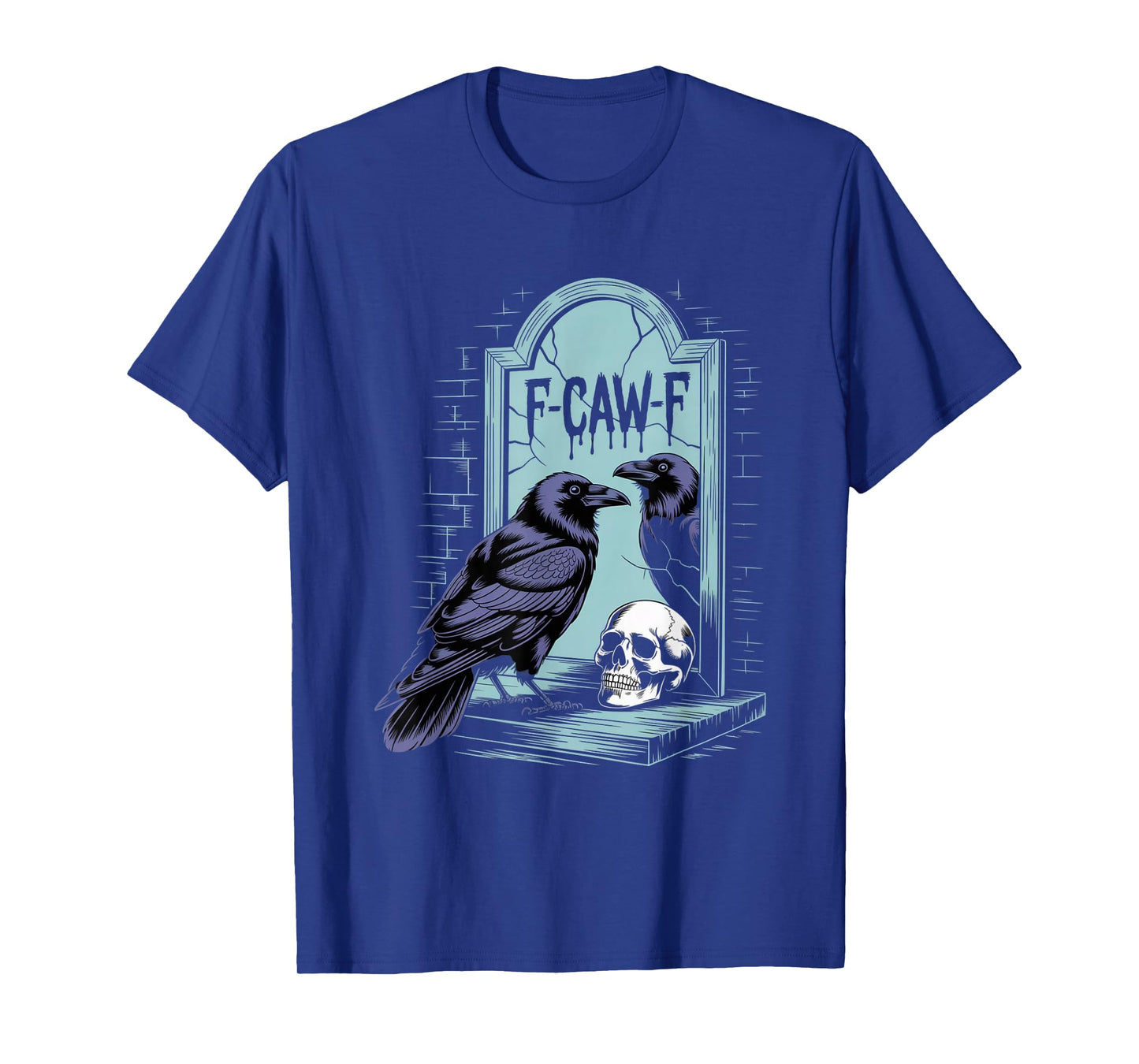 F-Caw-F Crow Funny Gothic Moon Black Bird Halloween T-Shirt