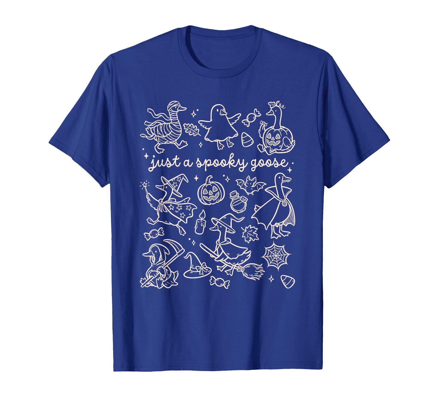 Just A Spooky Goose Halloween Silly Goose Funny Halloween T-Shirt