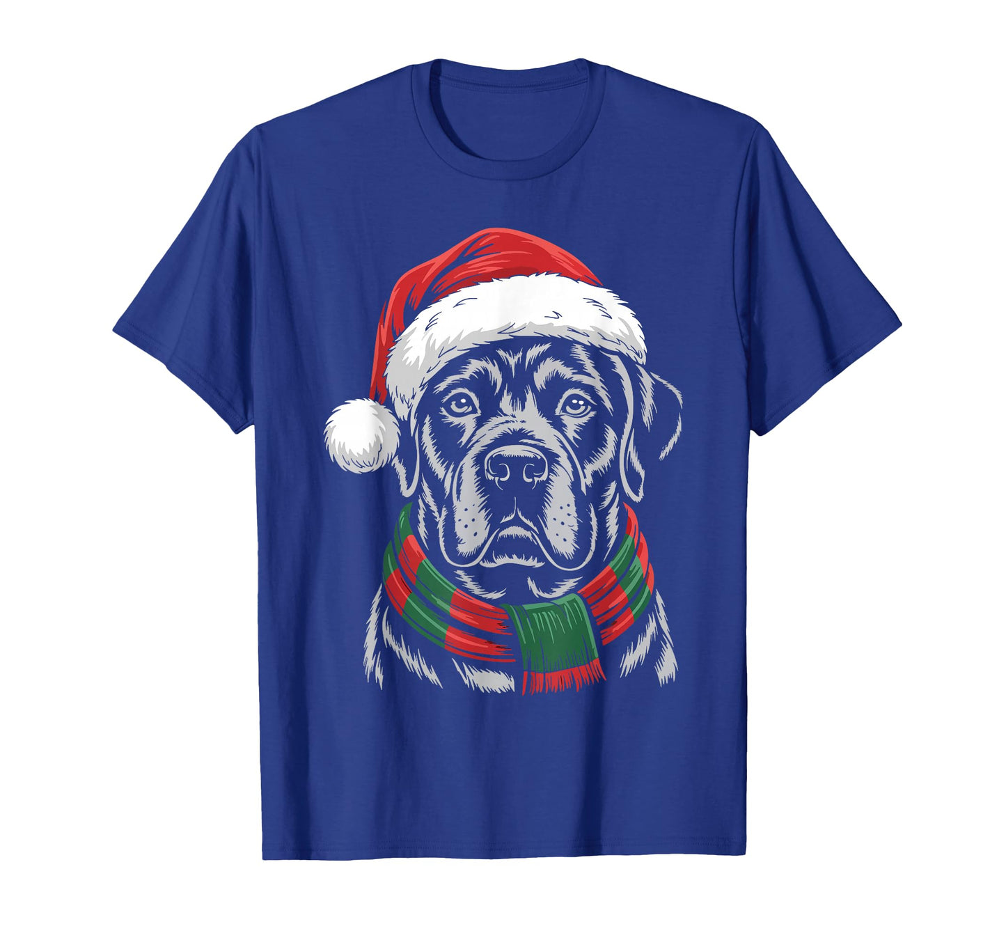 Cane Corso Dog Xmas Santa Hat Scarf Christmas Costume T-Shirt