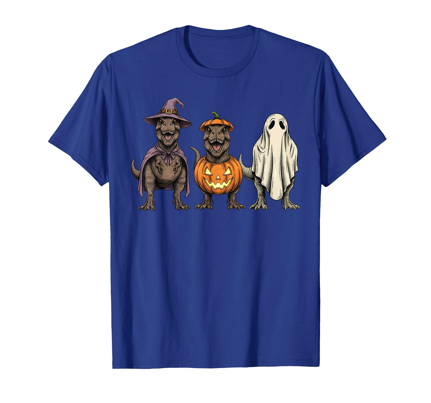 Spooky Ghost T-rex Dinosaur Lover Pumpkin Halloween T-Shirt