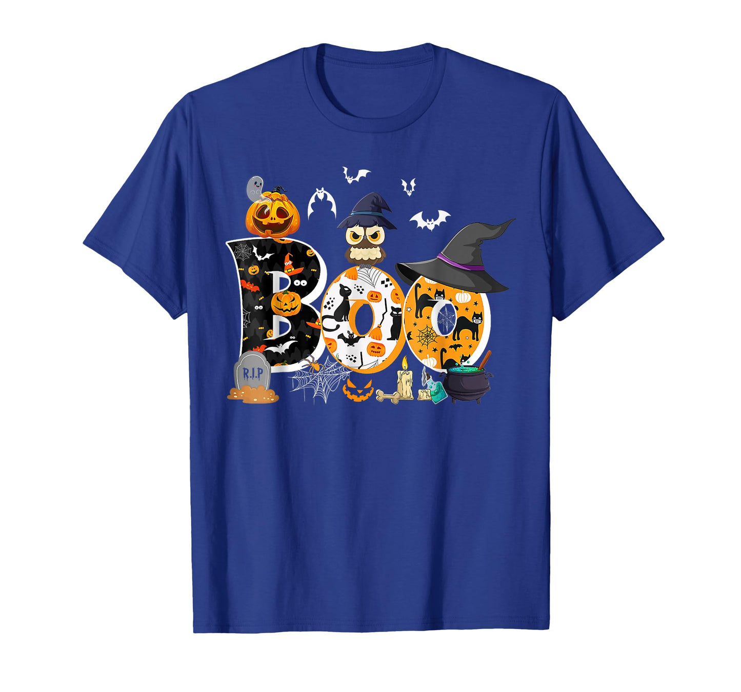 Halloween Costume Boo Owl Witch Hat Spider Pumpkin T-Shirt