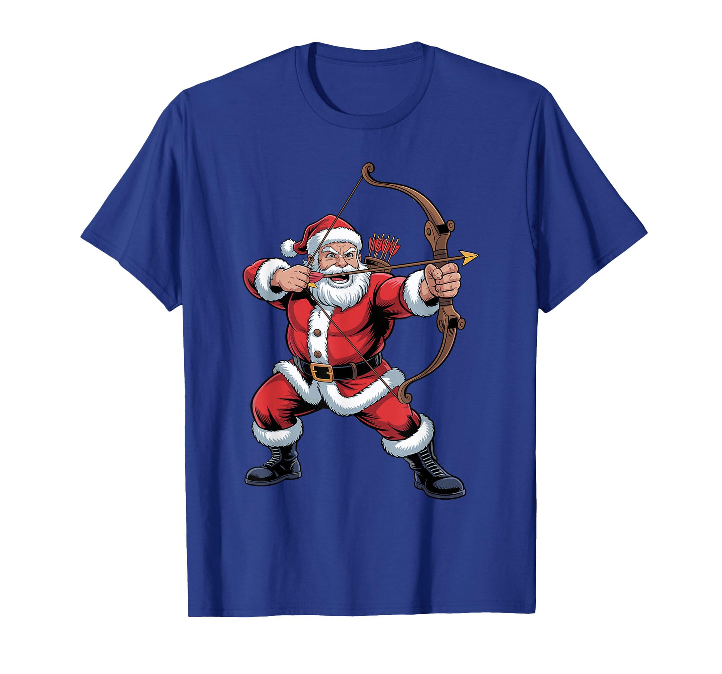Santa Archery Lover Funny Holiday Christmas Xmas Pajama T-Shirt