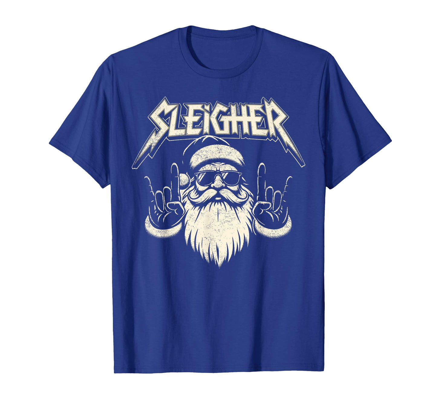 Christmas Sleigher Santa Rock Xmas Rocker Men Women Kids Boy T-Shirt