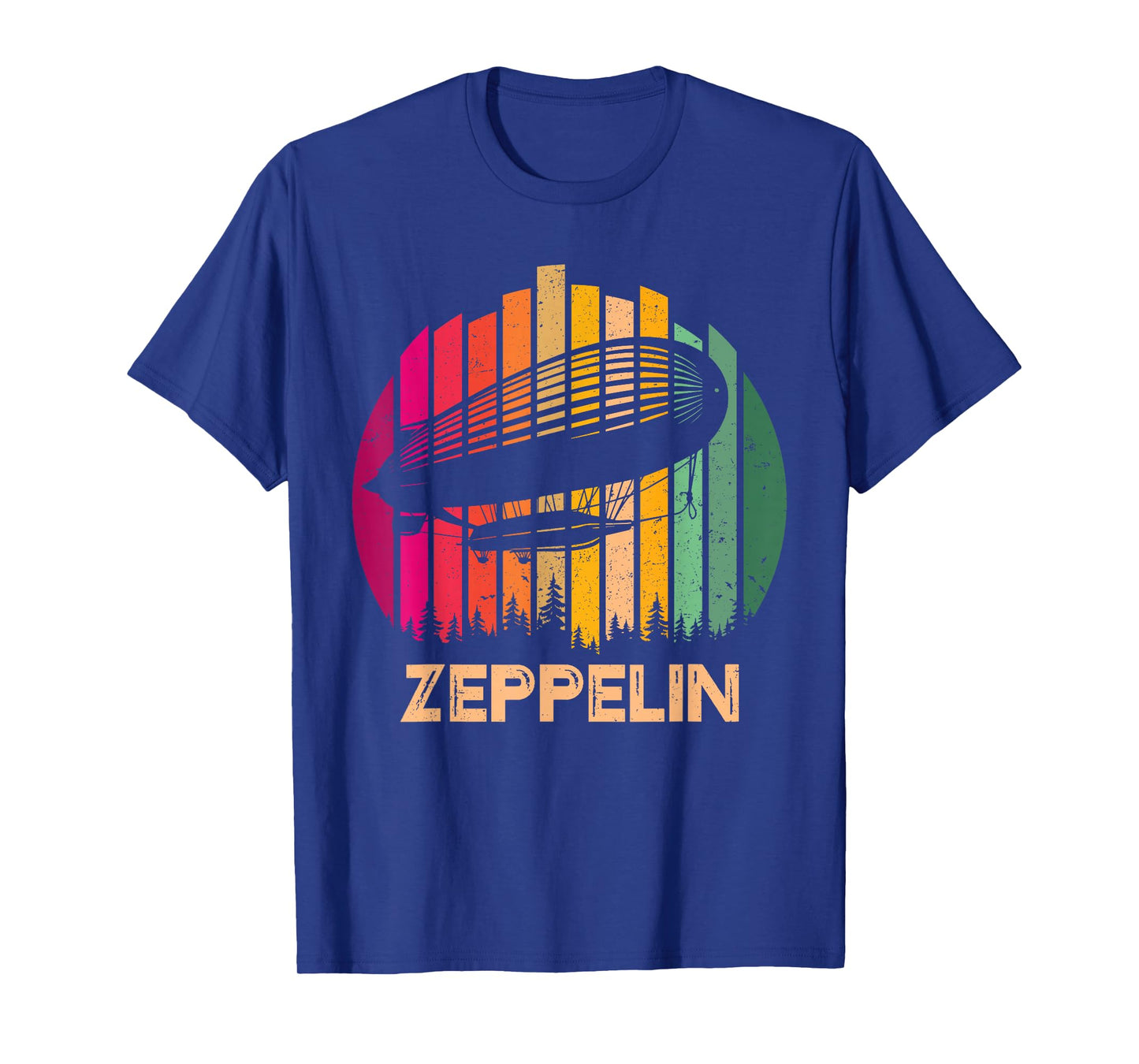 Retro Vintage Sunset Zeppelin 70s 80s Dirigible Airship T-Shirt