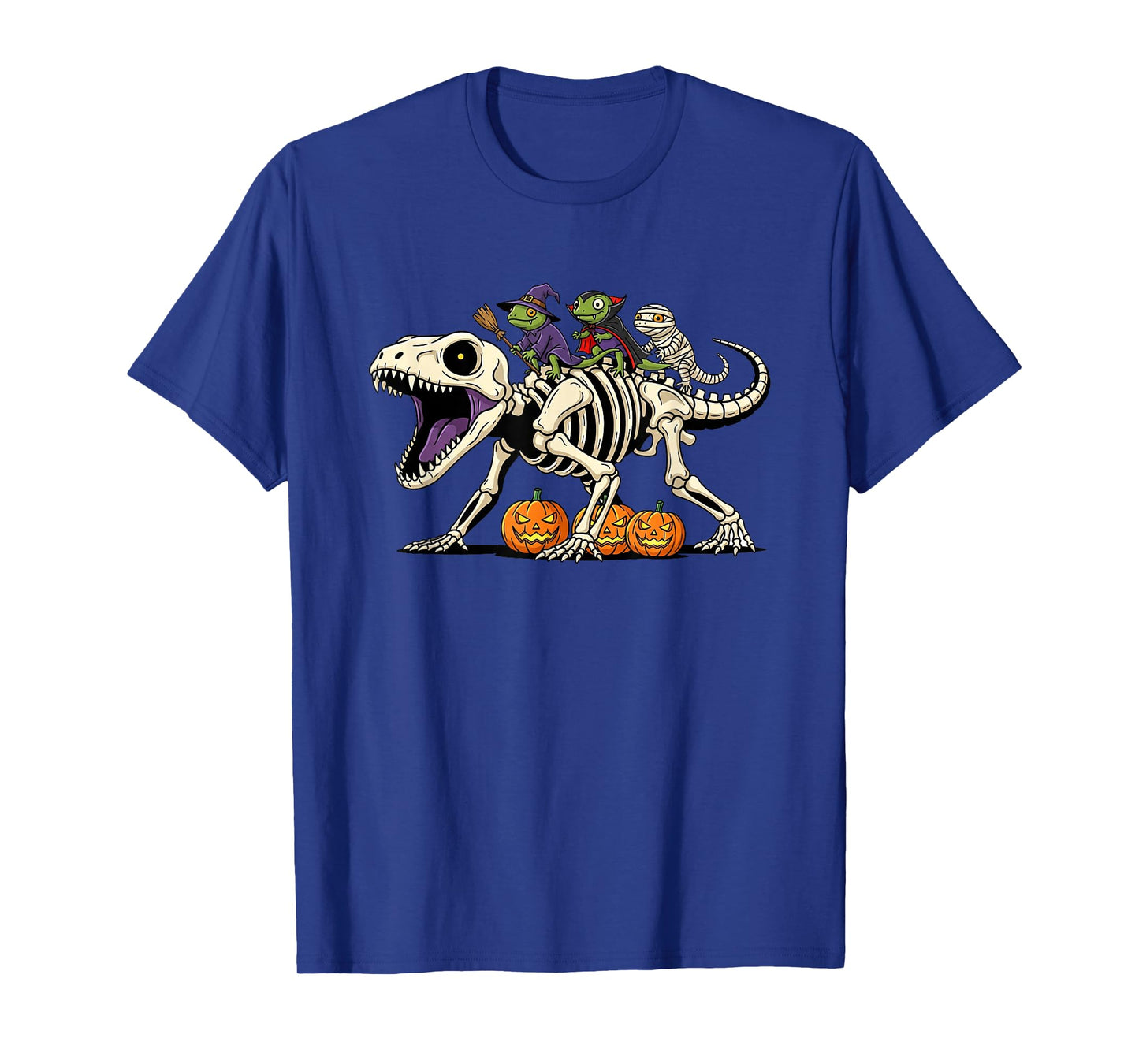 Funny Lizard Skeleton Mummy Witch Halloween Kids Mens Womens T-Shirt