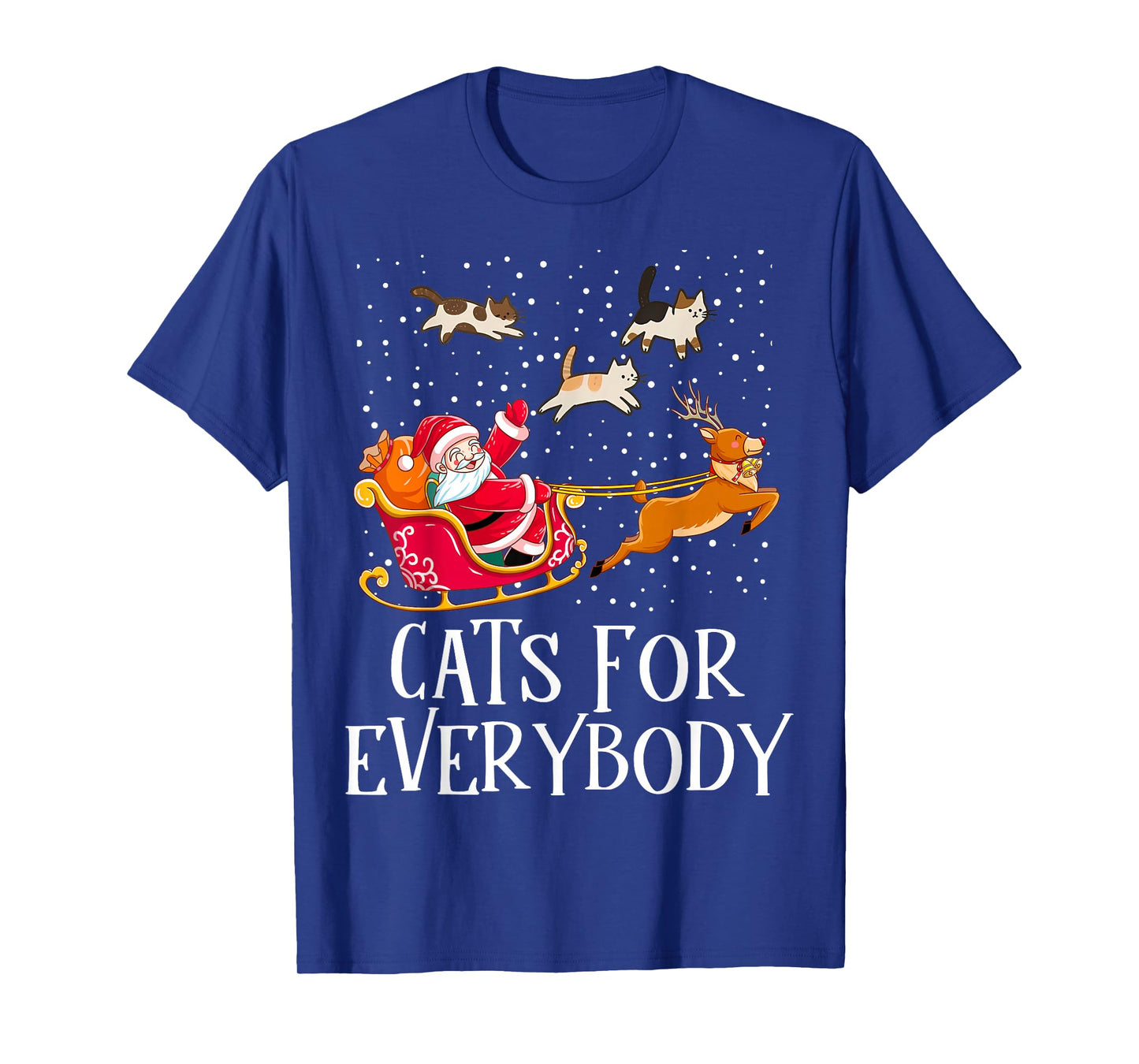 Funny Christmas Cats for Everybody Santa Clause Gifts T-Shirt