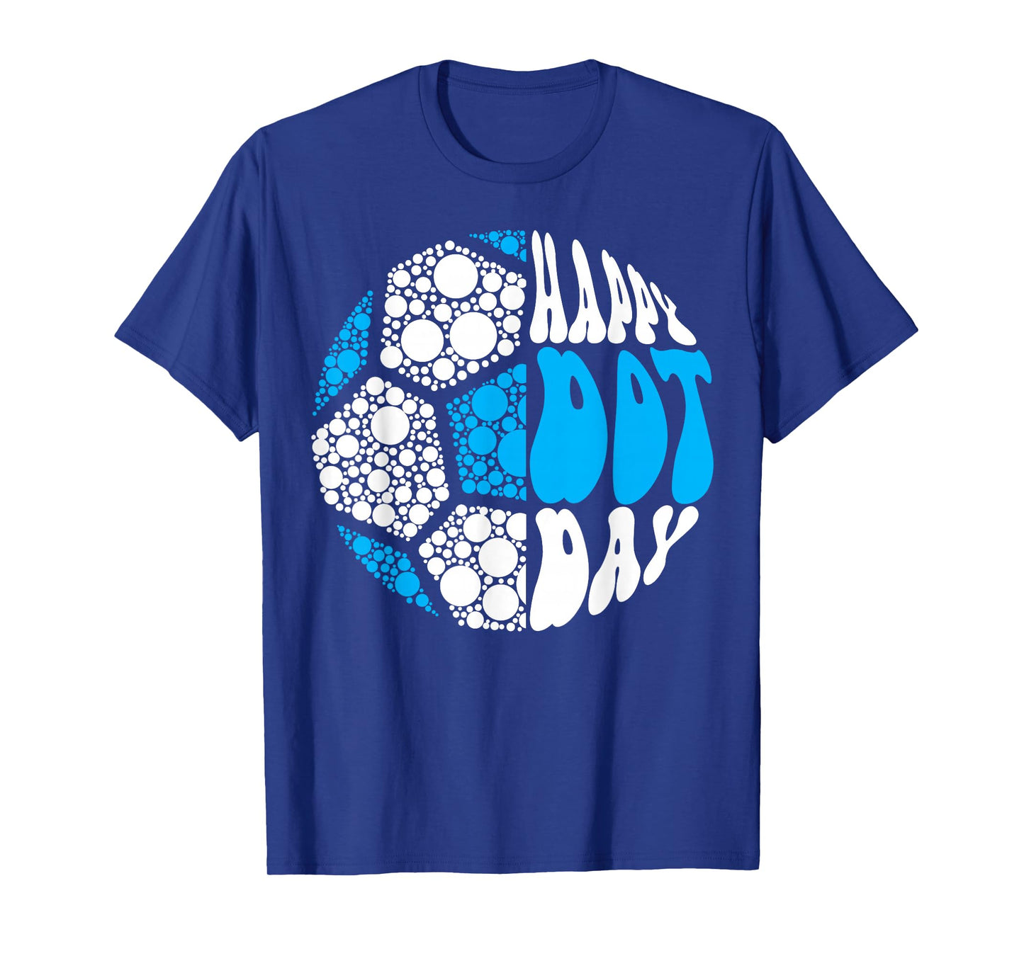 Retro Groovy Soccer Ball With Polka Dots Happy Dot Day Boy T-Shirt