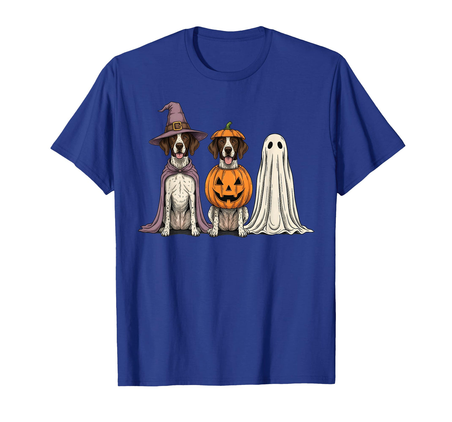 Spooky Ghost English Pointer Pumpkin Halloween Dog Lover T-Shirt