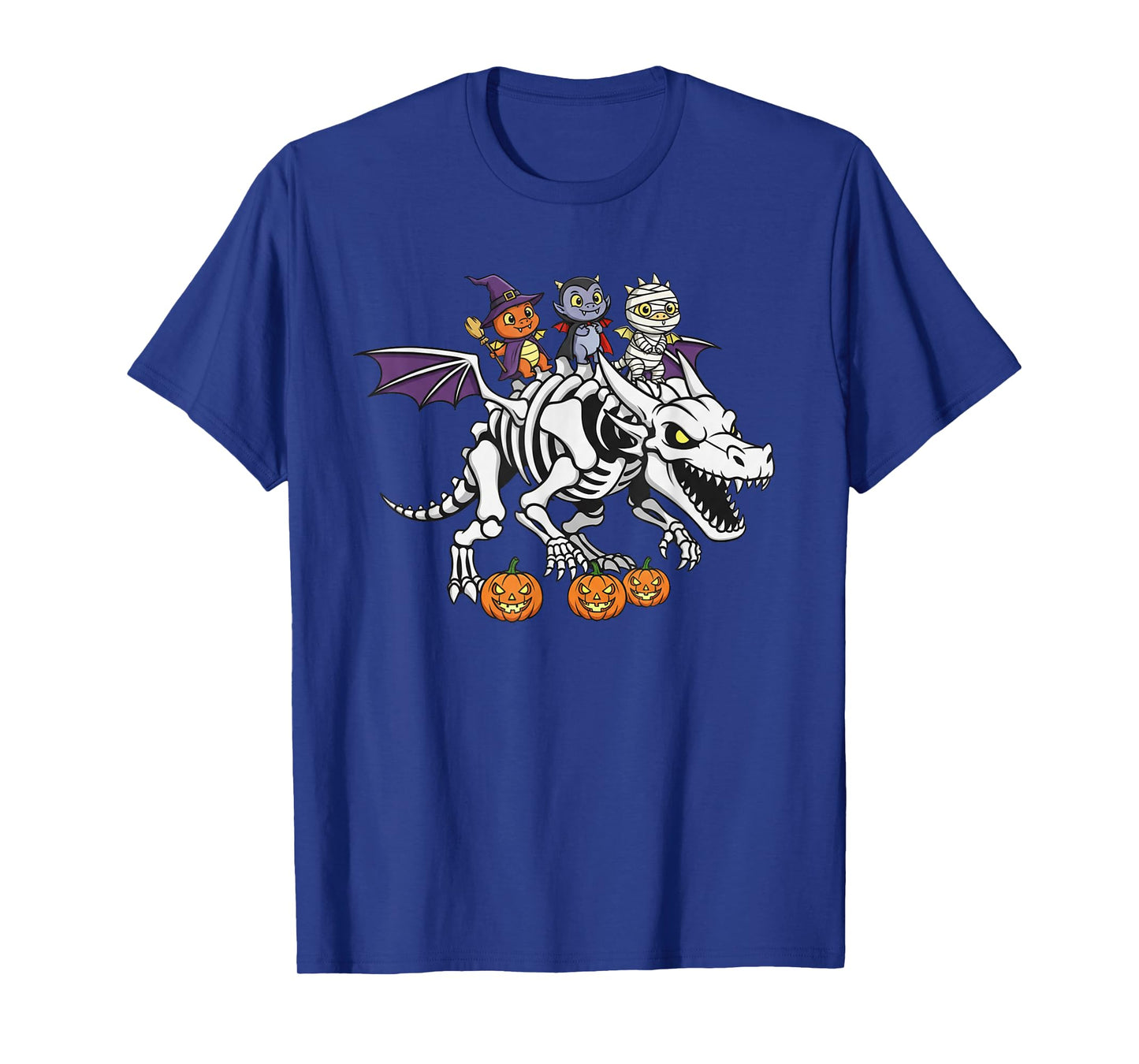 Funny Dragon Skeleton Mummy Witch Halloween Kids Mens Womens T-Shirt