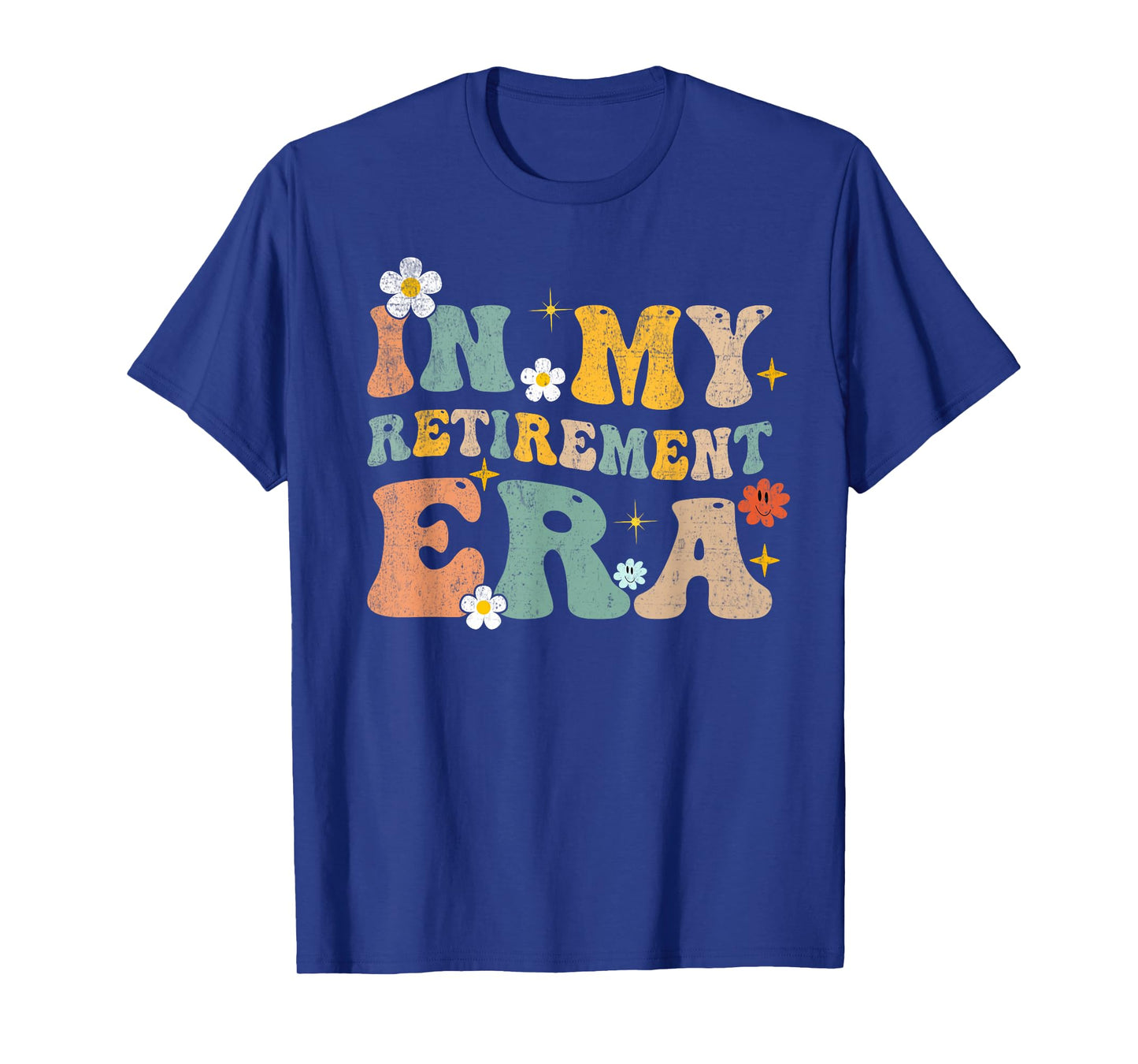 in My Retirement Era Funny Retired 2025 Groovy Retro T-Shirt