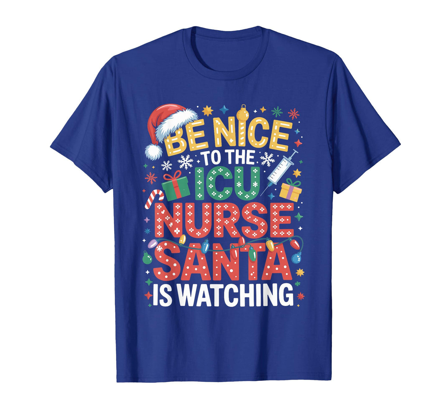 ICU Nurse Christmas Critical Care Nurse Xmas T-Shirt
