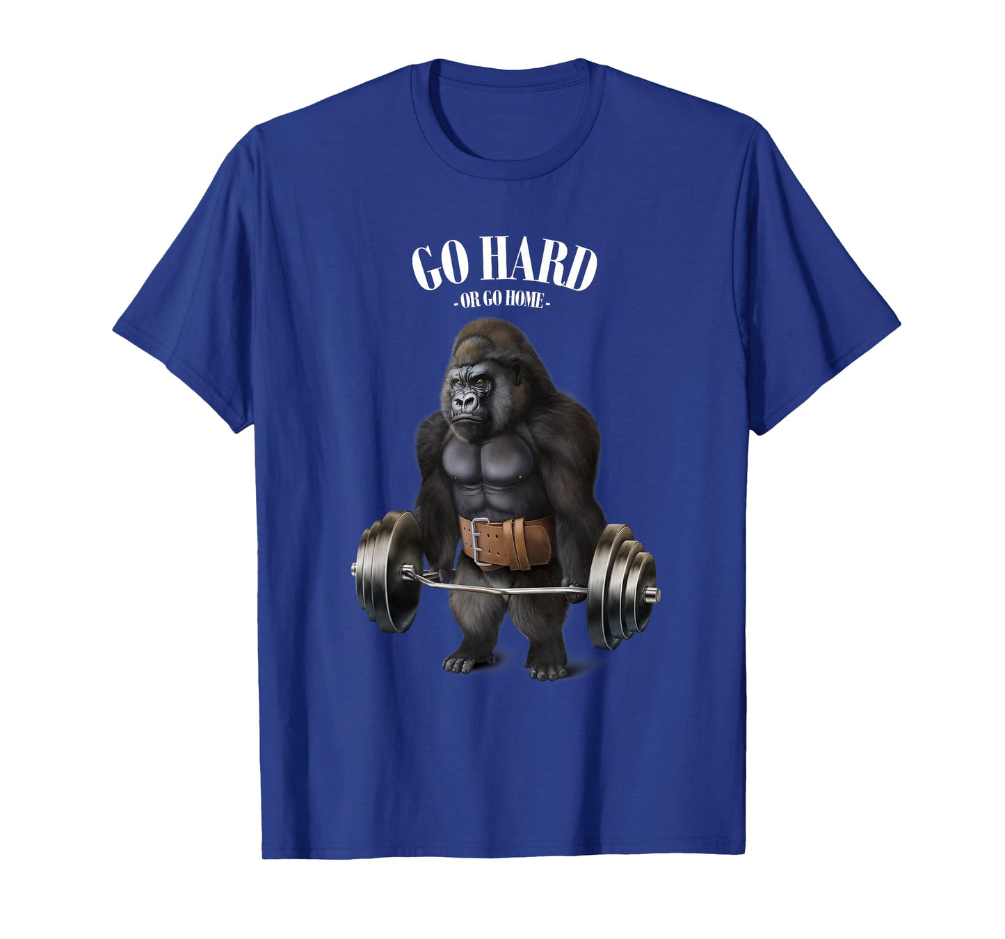 Gorilla Muscle Training with Barbell Shrug Bar Fitness Gym T-Shirt