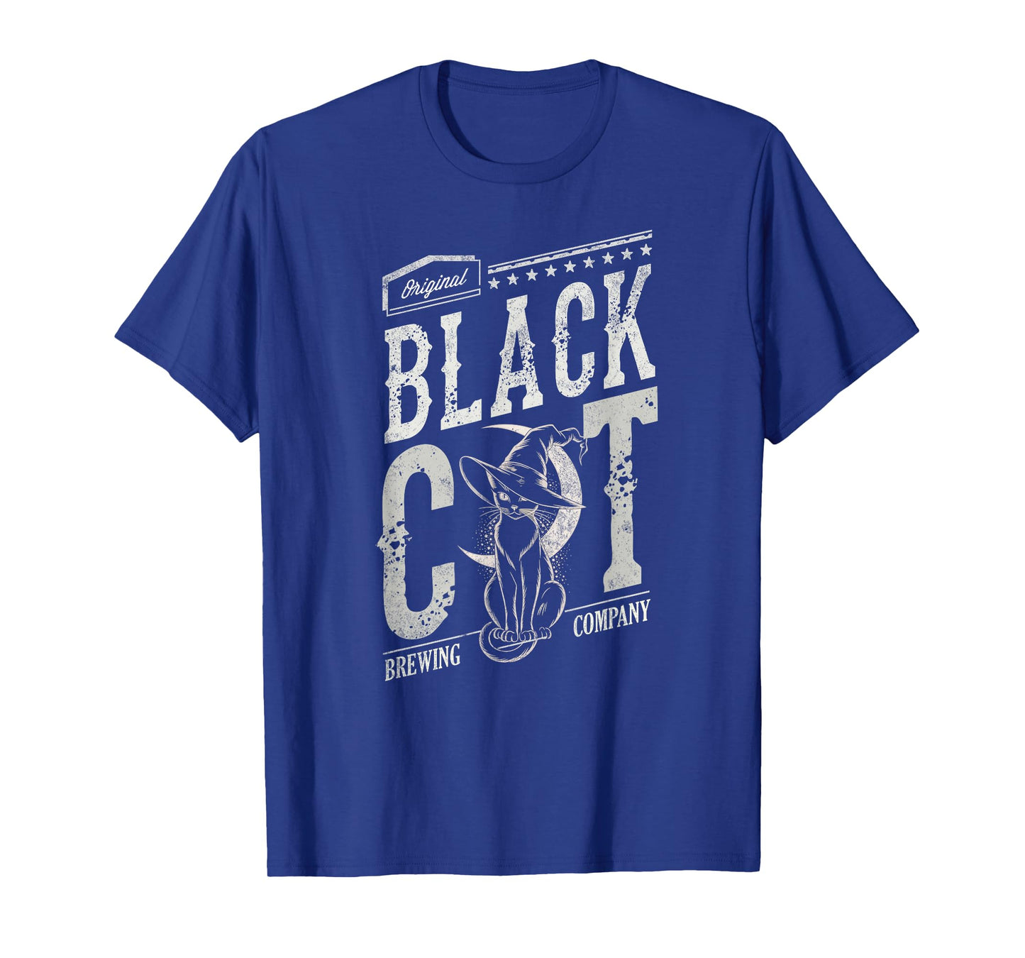 Cute Black CAT Co Witch Brewing Company Village Wicca Crew T-Shirt