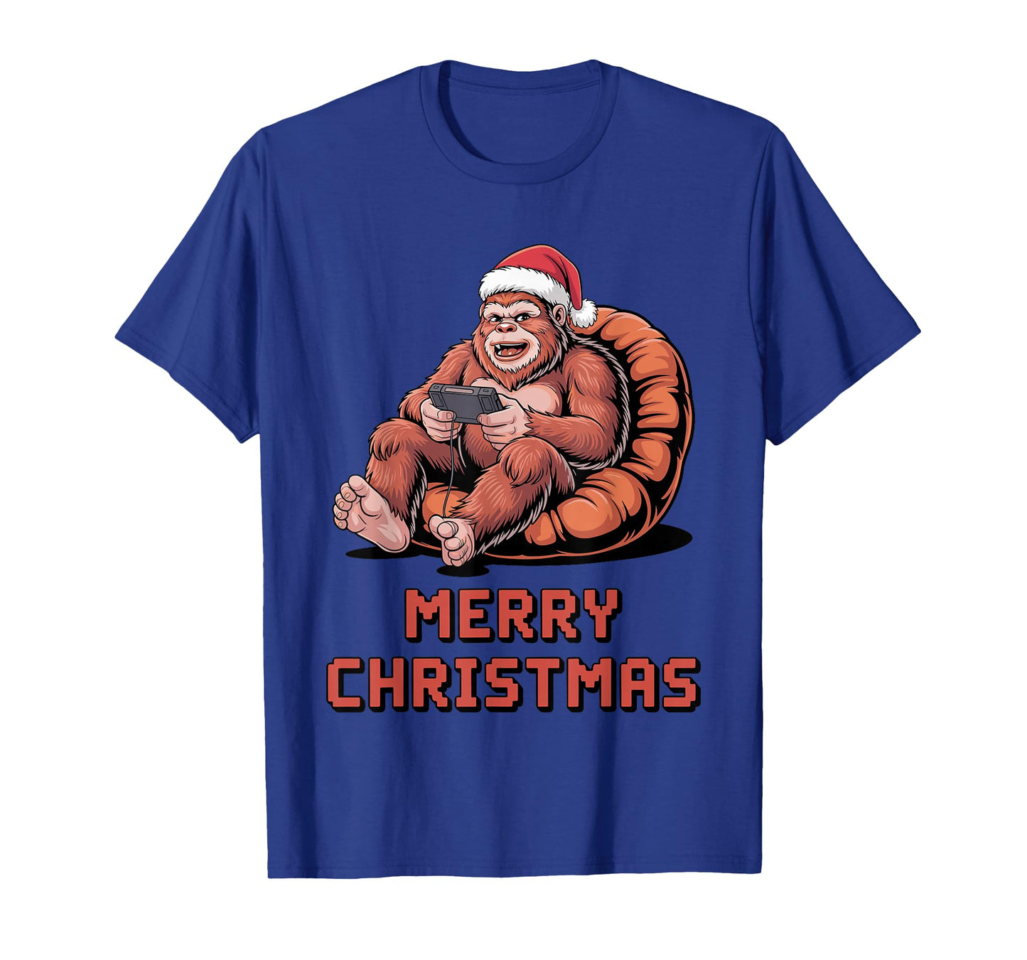 Bigfoot Gaming Christmas Funny Sasquatch Video Gamer Holiday T-Shirt