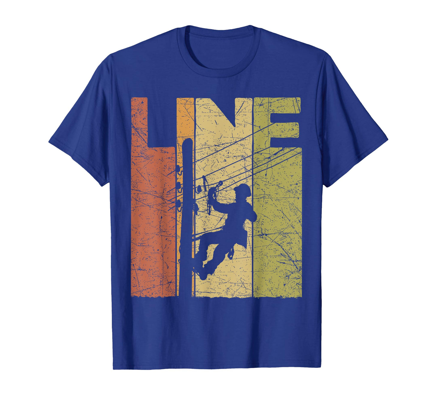 Electric Cable Lineman Vintage Lineman Retro Electrician T-Shirt