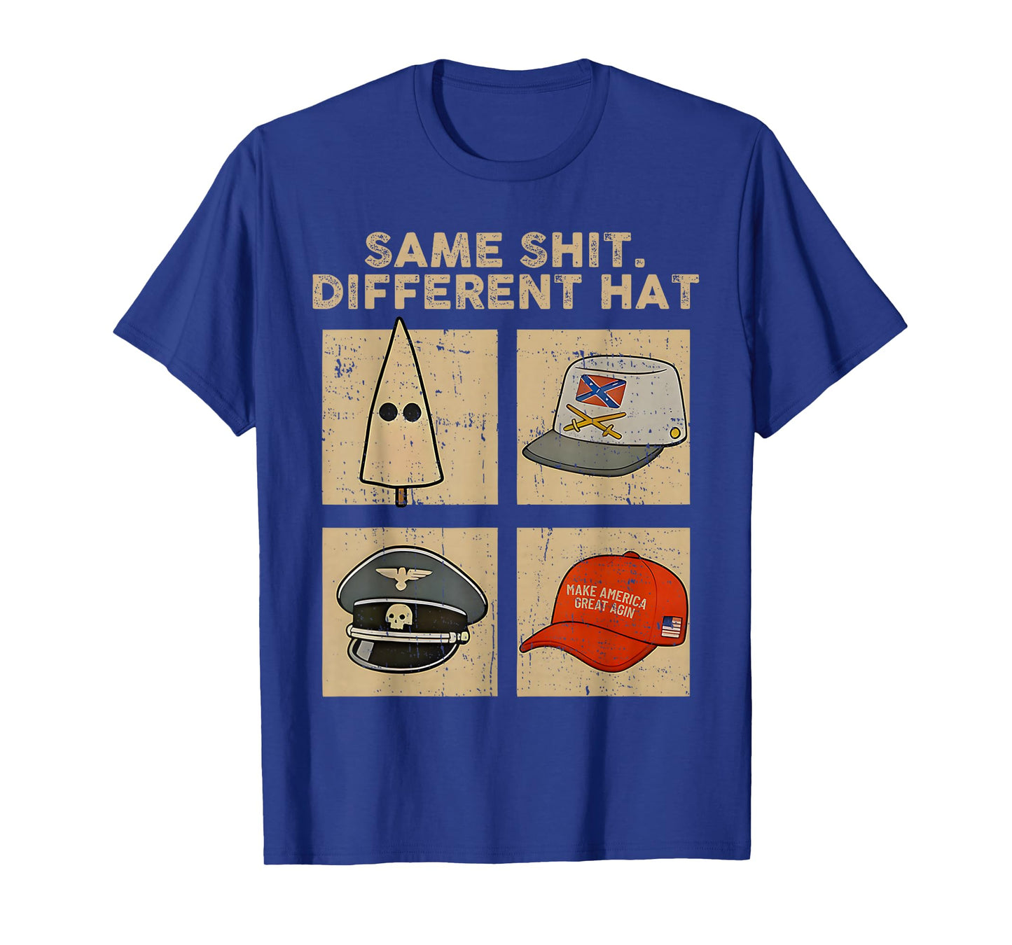 Same Shit Different Hat Retro Vintage Funny Jokes Men Women T-Shirt
