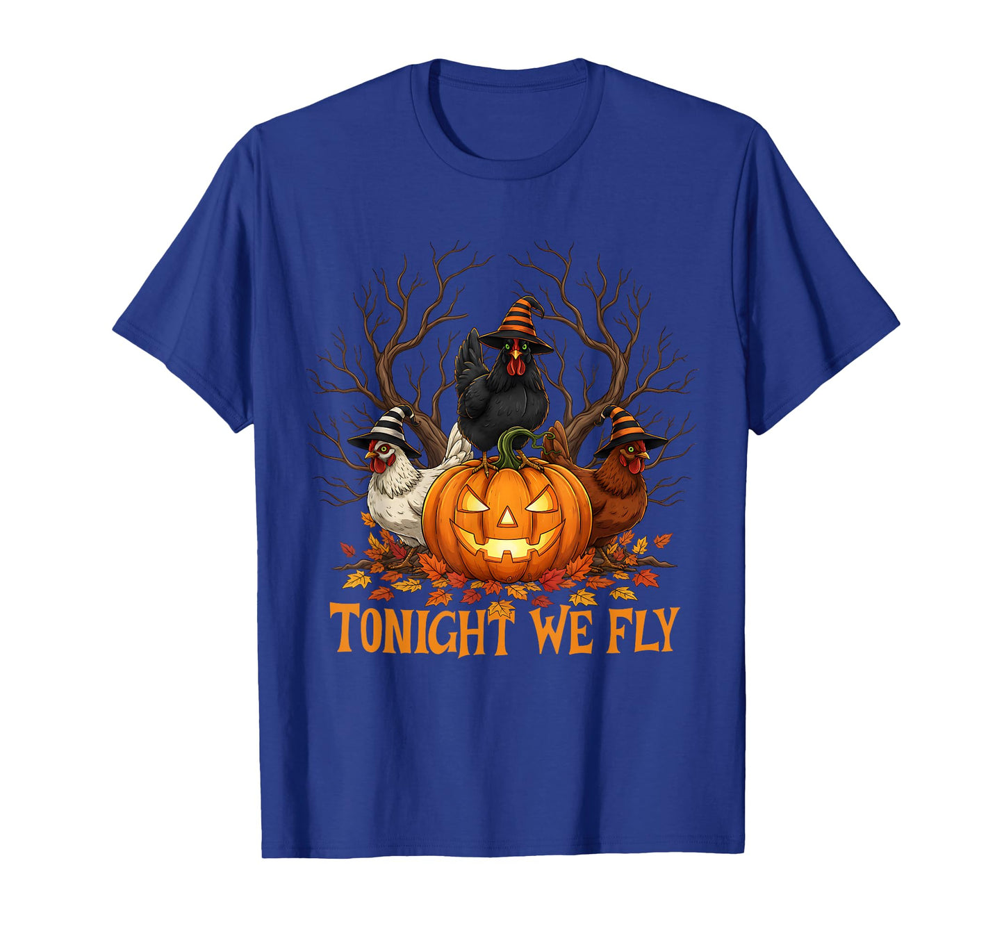 Tonight We Fly Funny Witch Chicken Spooky Season Halloween T-Shirt