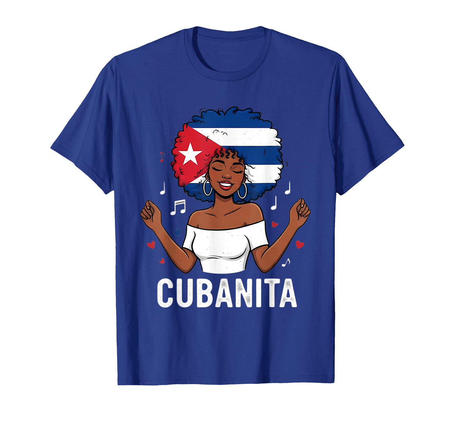 Vintage Cubanita Cuban Girl Afro Latina Cuba Flag Women Kids T-Shirt