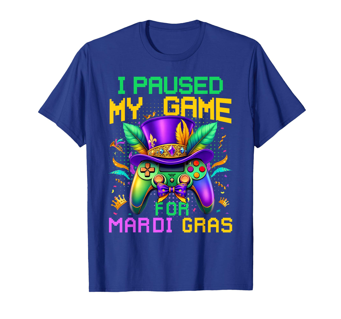 I Paused My Game For Mardi Gras Video Game Controller Boys T-Shirt