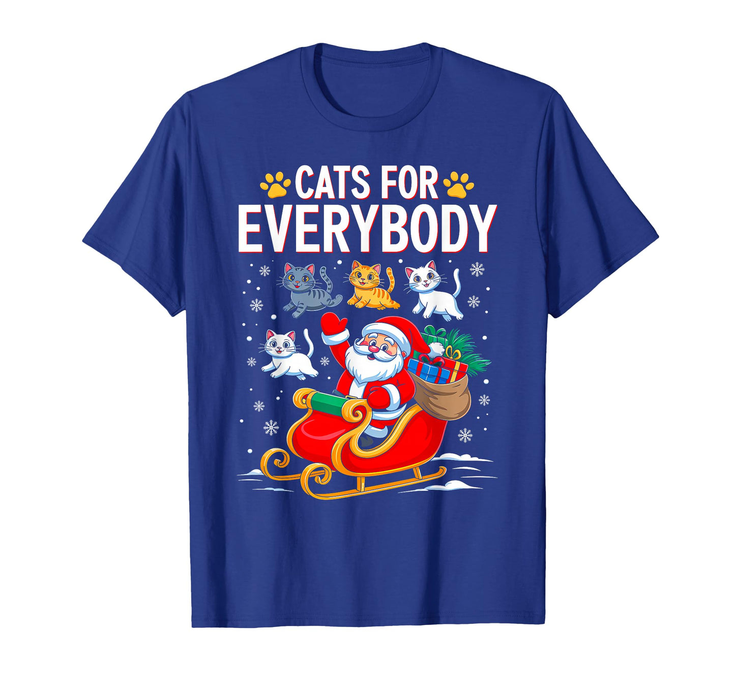 Cats for Everybody Christmas Santa Cat Lover Xmas Pajamas T-Shirt