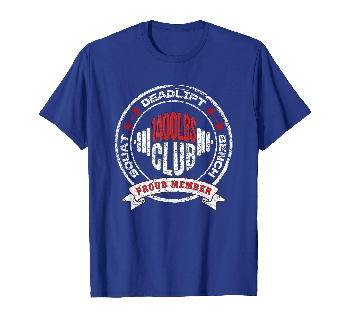 1400LB Club Powerlifting Strength Training Weightlifting Gym T-Shirt