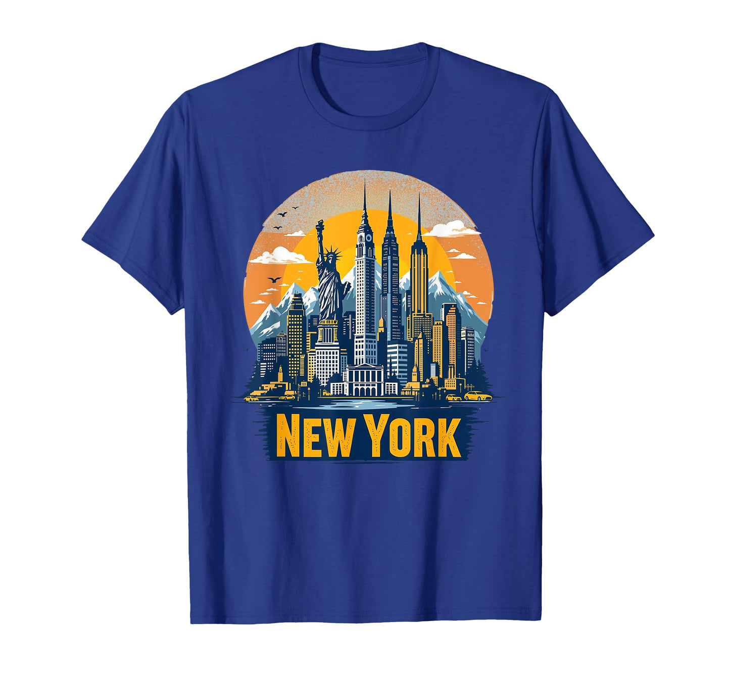 Retro NYC New York City Skylines Statue Of Liberty Vintage T-Shirt