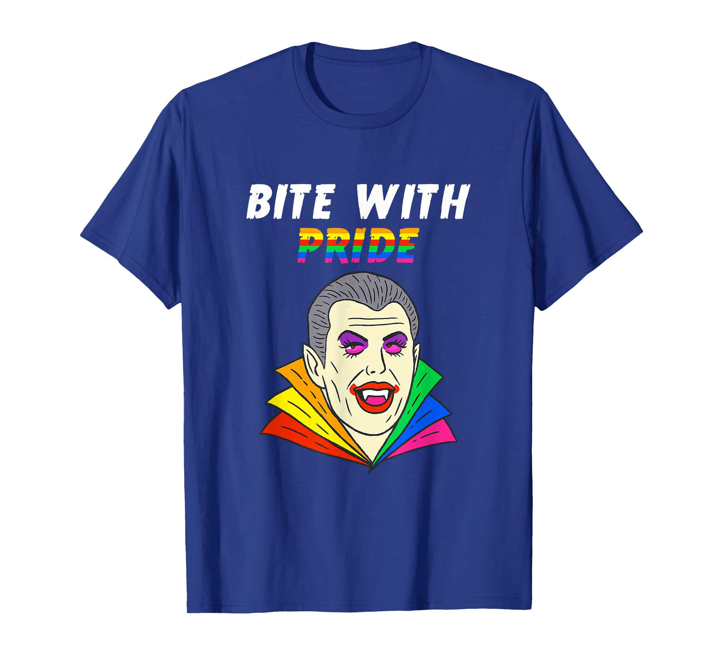 Funny Vampire in Queer Makeup LGBTQ+ Halloween T-Shirt