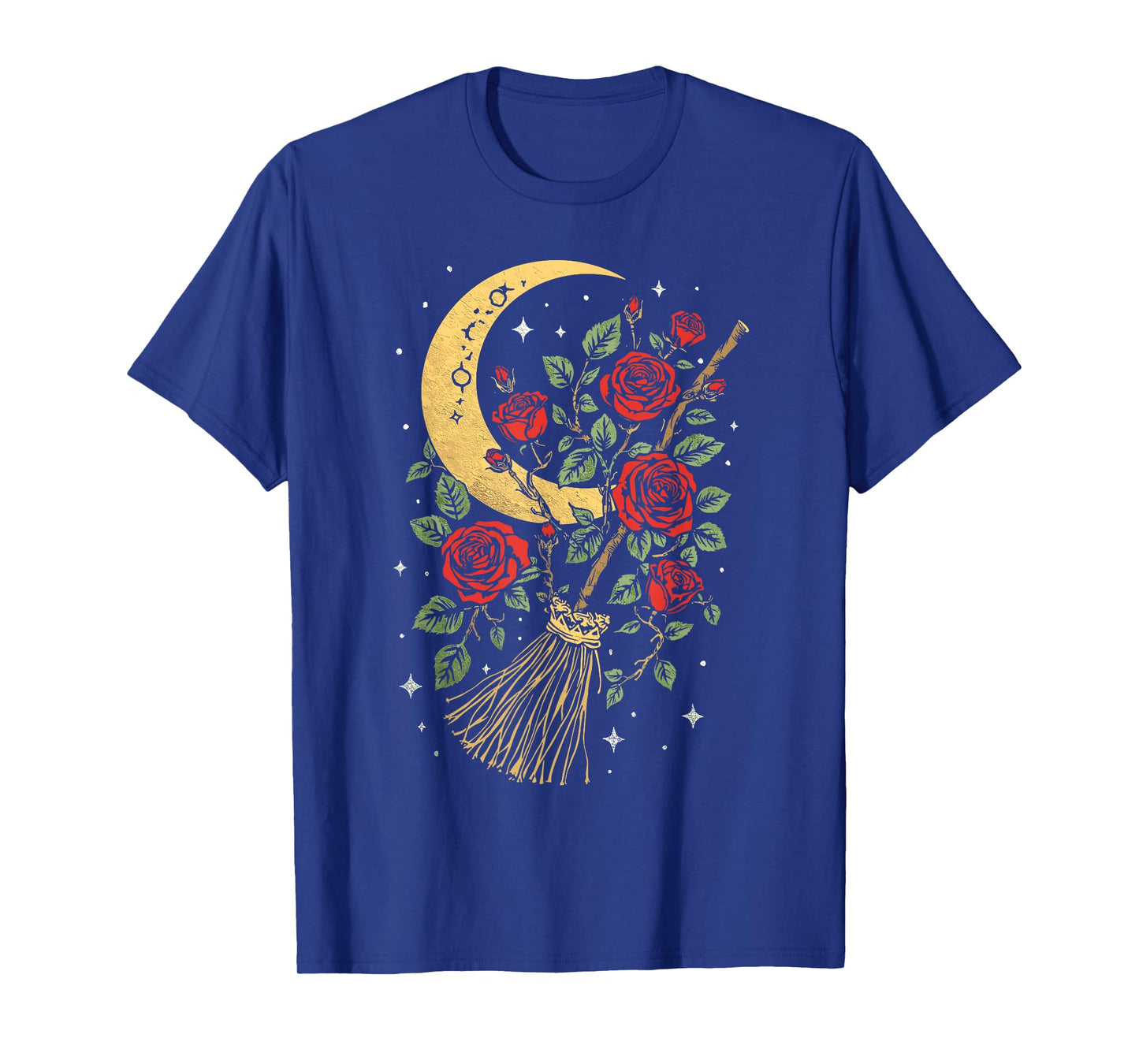 Enchanted Broomstick Botanical Lunar Mystical Flight T-Shirt