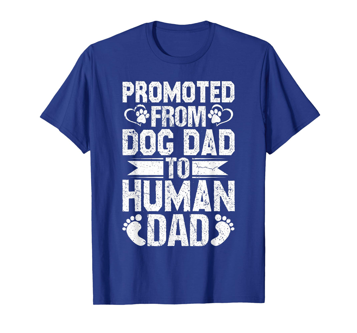 Mens New Dad Pregnancy Reveal Promoted From Dog Dad to Human Dad T-Shirt