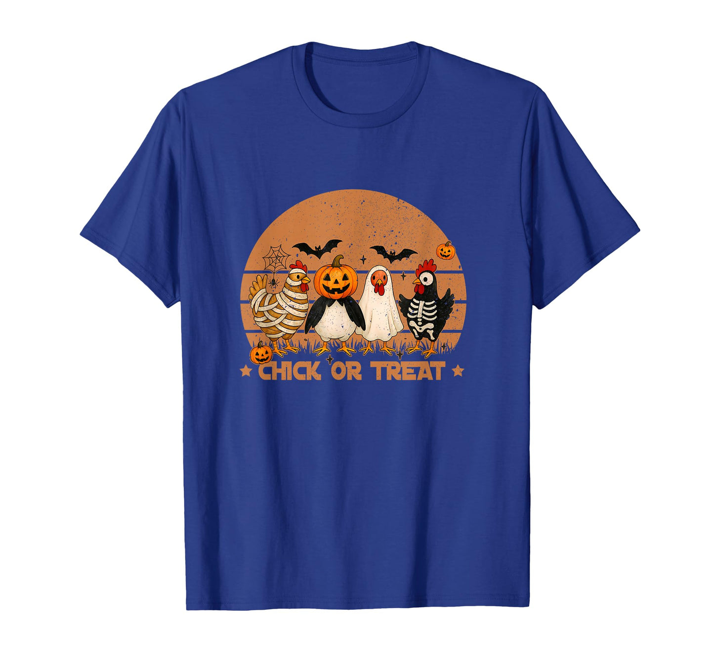 Chick Or Treat Halloween Pumpkin Ghost Spooky Funny Chicken T-Shirt