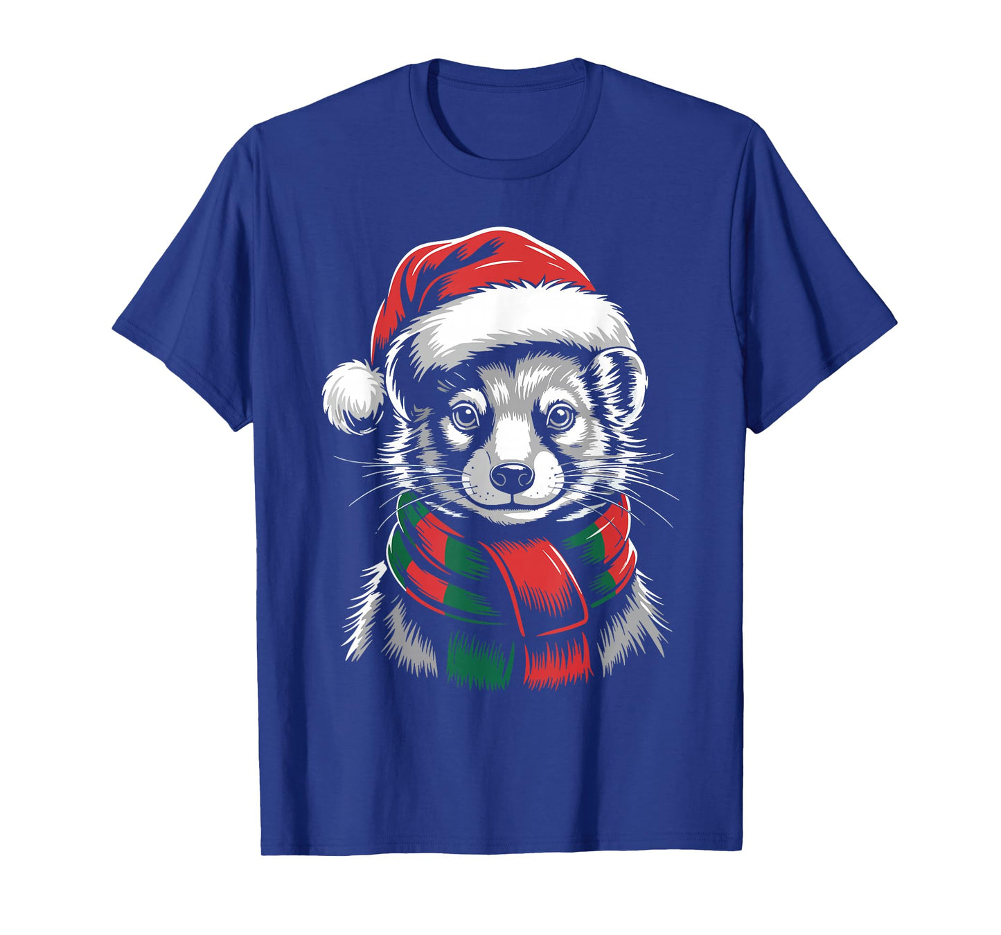 Mongoose Xmas Santa Hat Scarf Christmas Costume T-Shirt