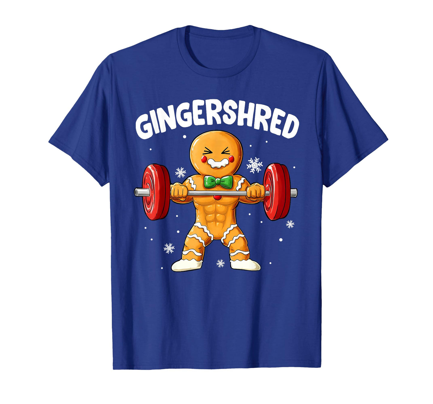 Christmas Gingershred Gym Bodybuilding Funny Gingerbread T-Shirt