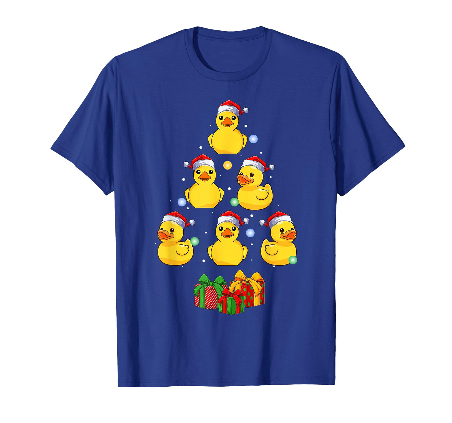 Rubber Duck Christmas Tree Funny Santa Hat Duck Xmas Pajamas T-Shirt